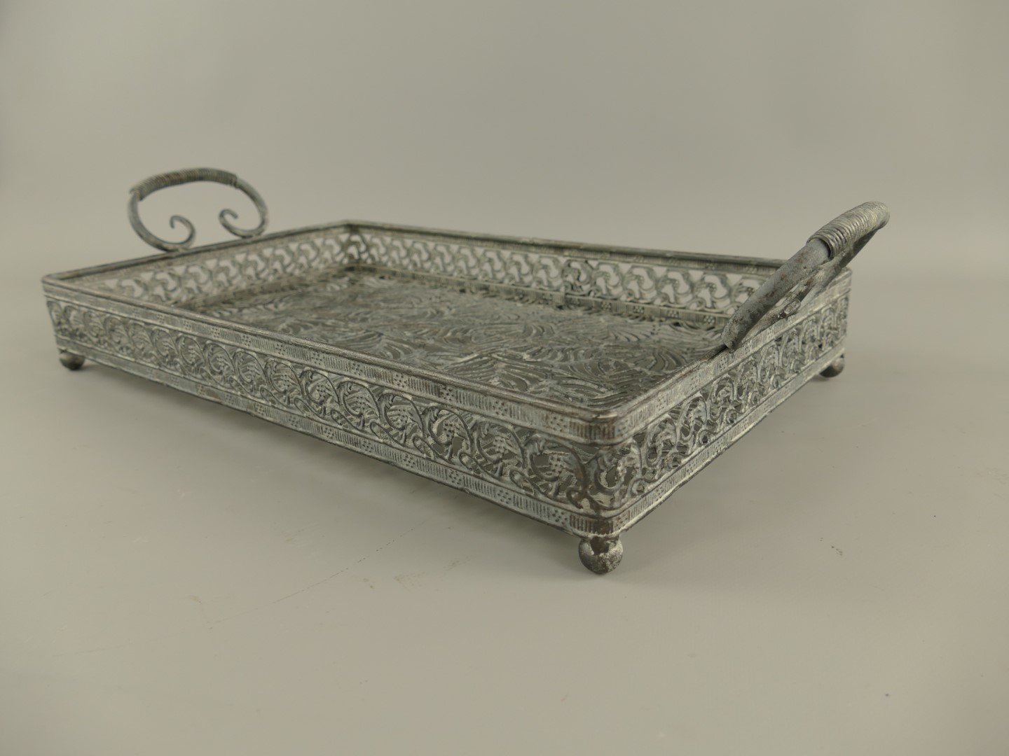 Tray Set/2 Eisen Grau L.46/55cm SET!