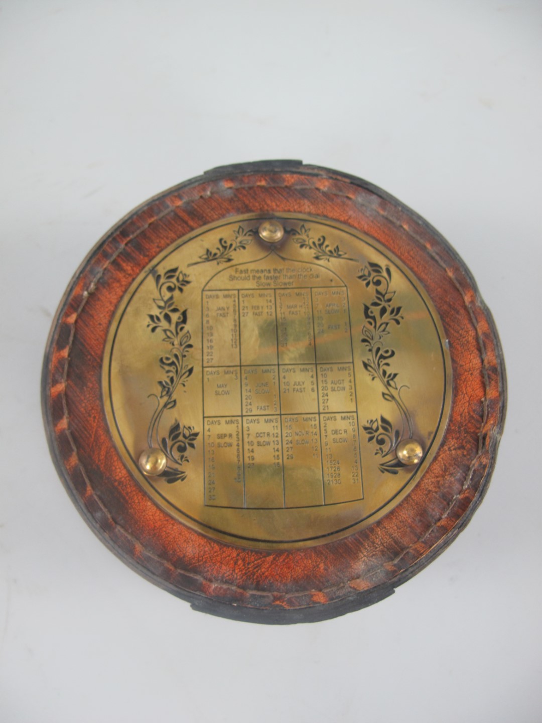 Kompaß Messing brüniert D.12x6cm
