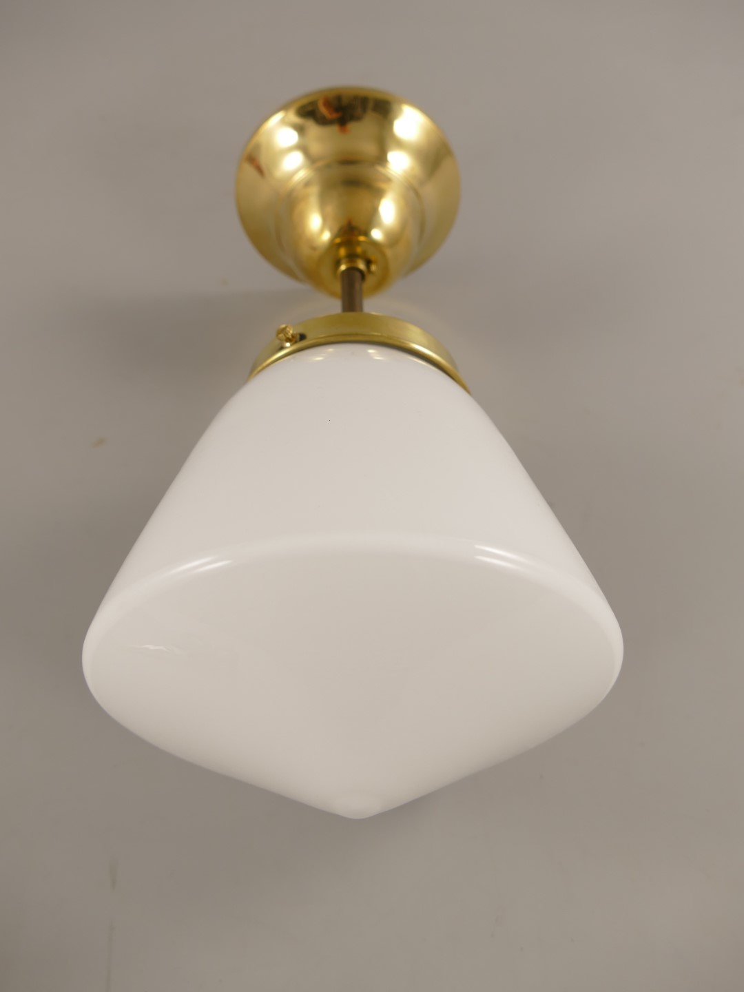 *ANG. Schirm/Lampe Messing brün.(111.166G2B)H.30cm