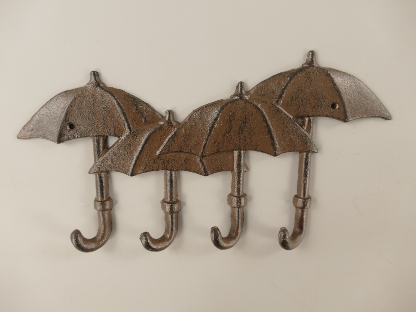 Wandhaken Gusseisen Regenschirm braun L.30cm P/St.