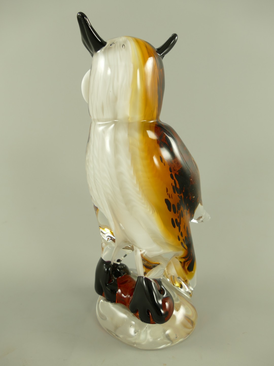 Glasfigur Murano styl Eule farbe H.25cm