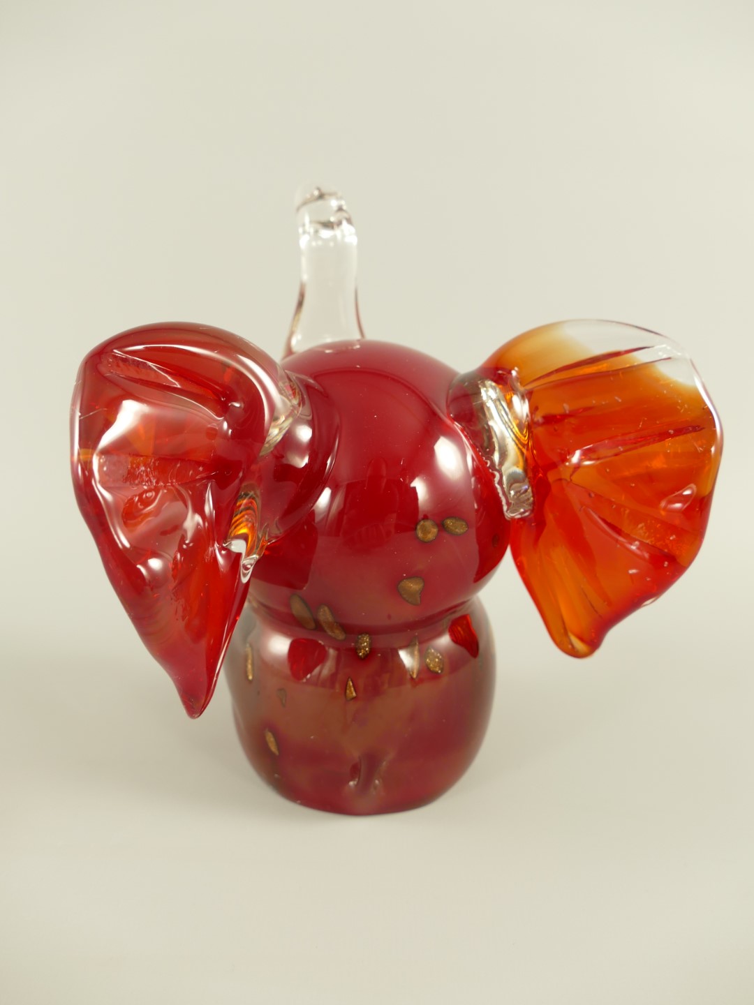*ANG. Glasfigur Elefant farbe H17cm