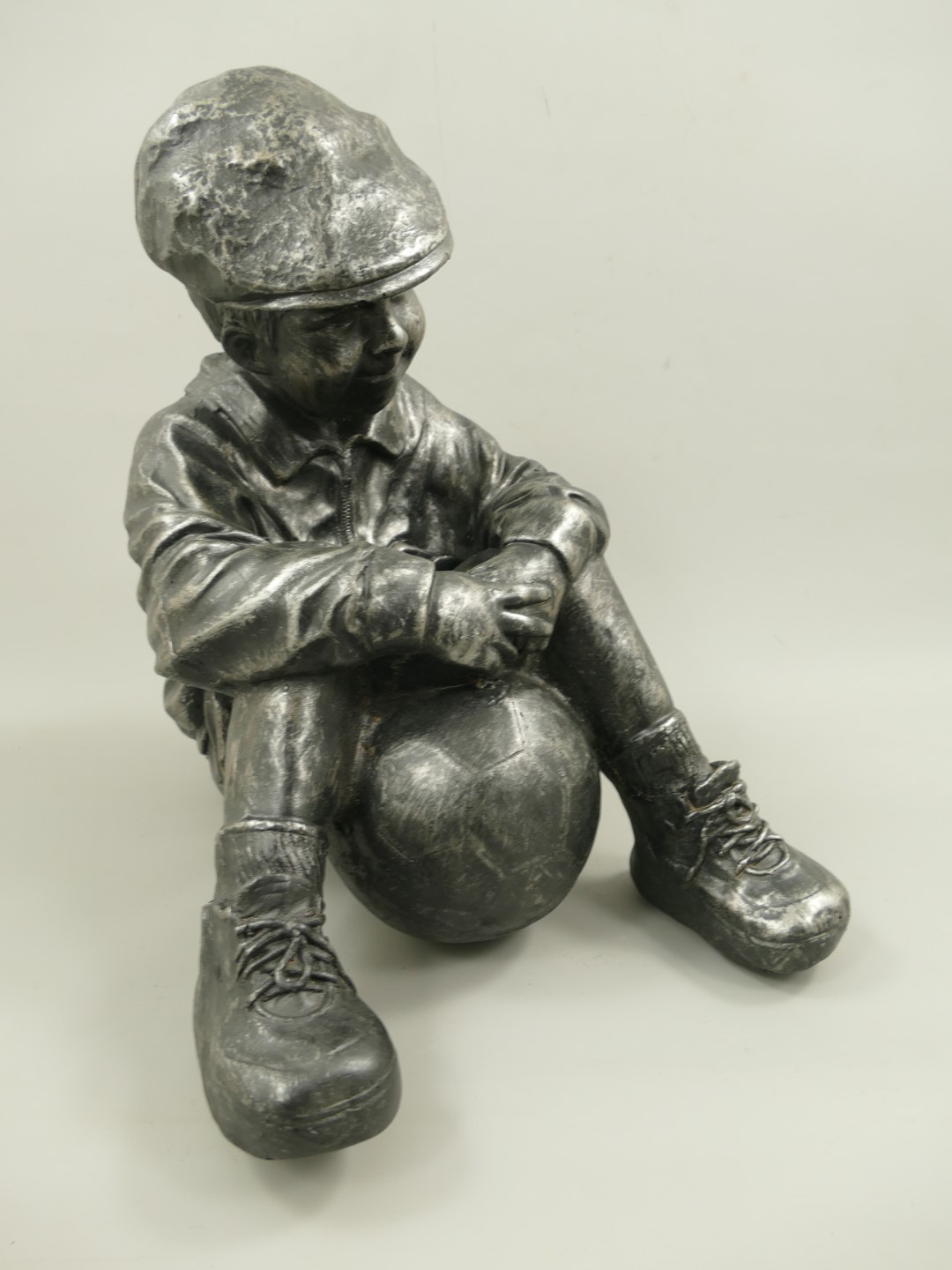 (*)RAUS*PREIS Kind Ball Kunststein(MGO)Grau H.45cm