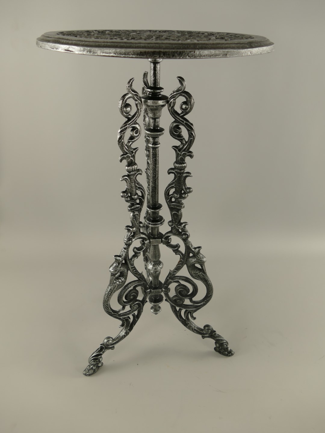 Blumentisch(BOX) Eisen grau/schwarz H.70-D.36cm