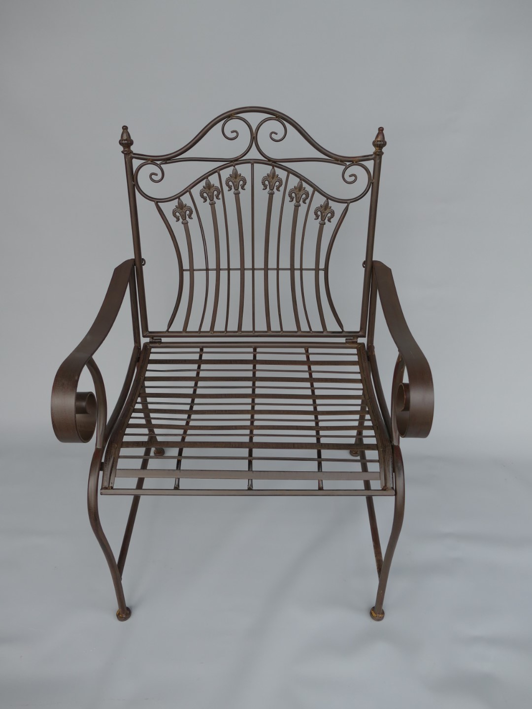 Stuhl Eisen rustikal braun H.95cm