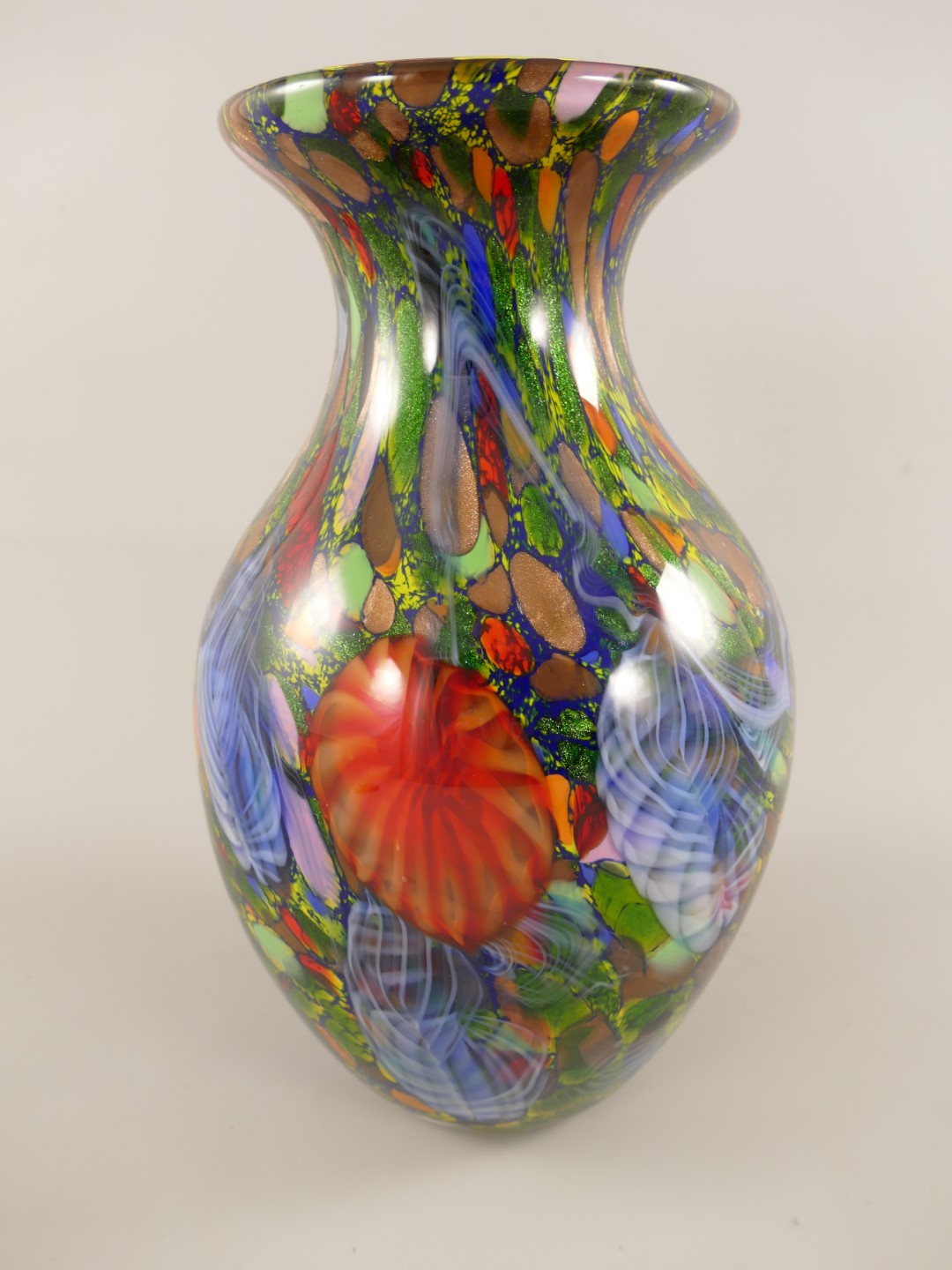 Glas Vase Murano farbe H.37x22cm