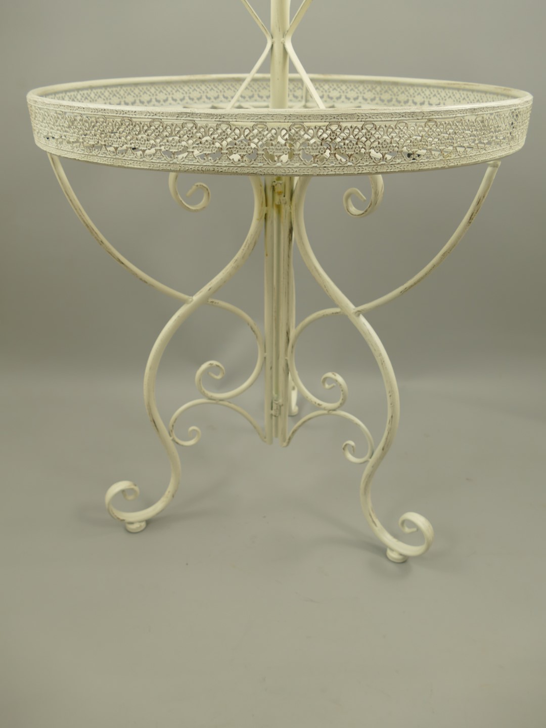 Etagere 2-tlg. Eisen rustikal weiss H.140x60cm