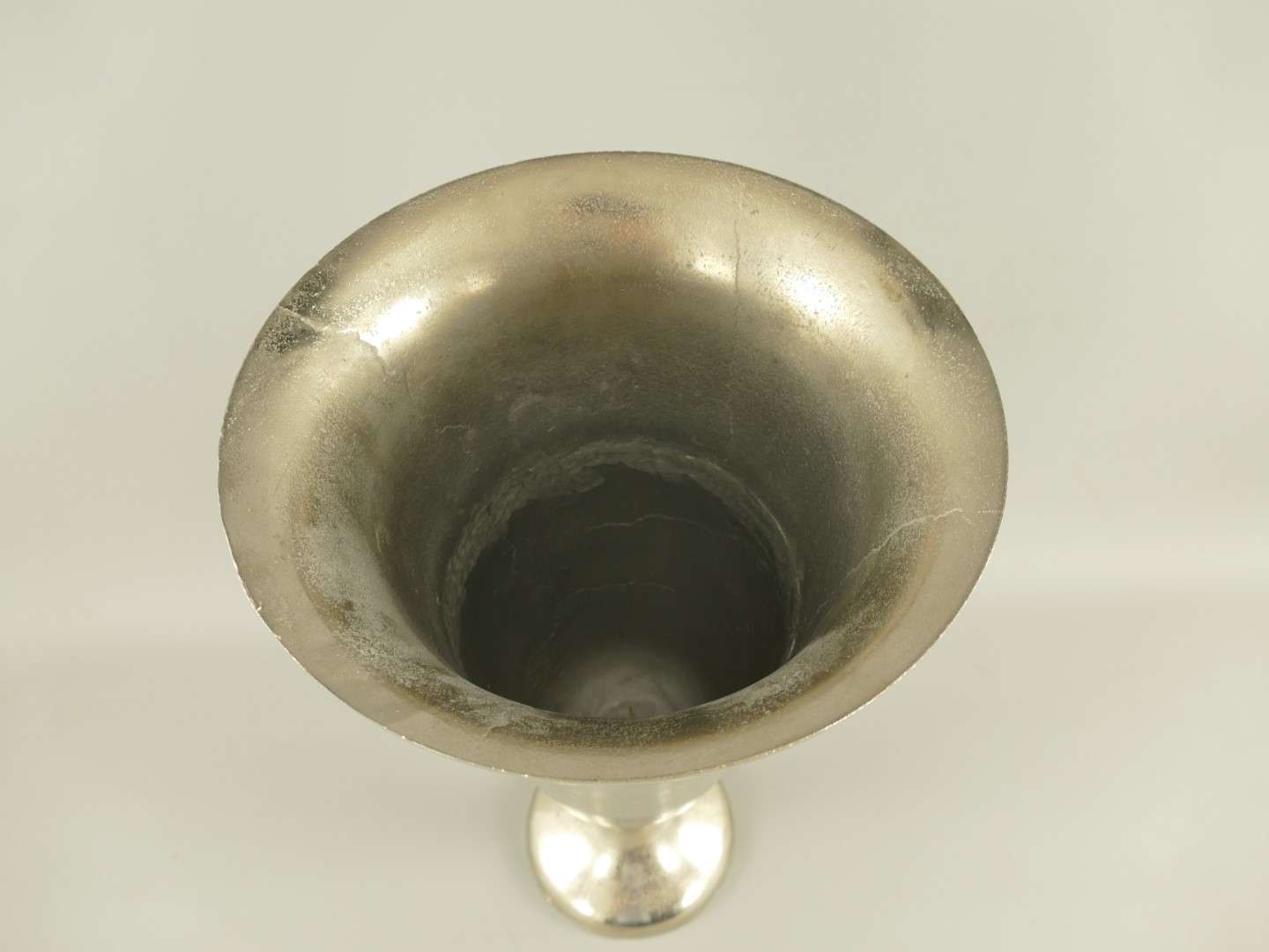 RAUS*PREIS Vase Alu vernickelt H.60cm
