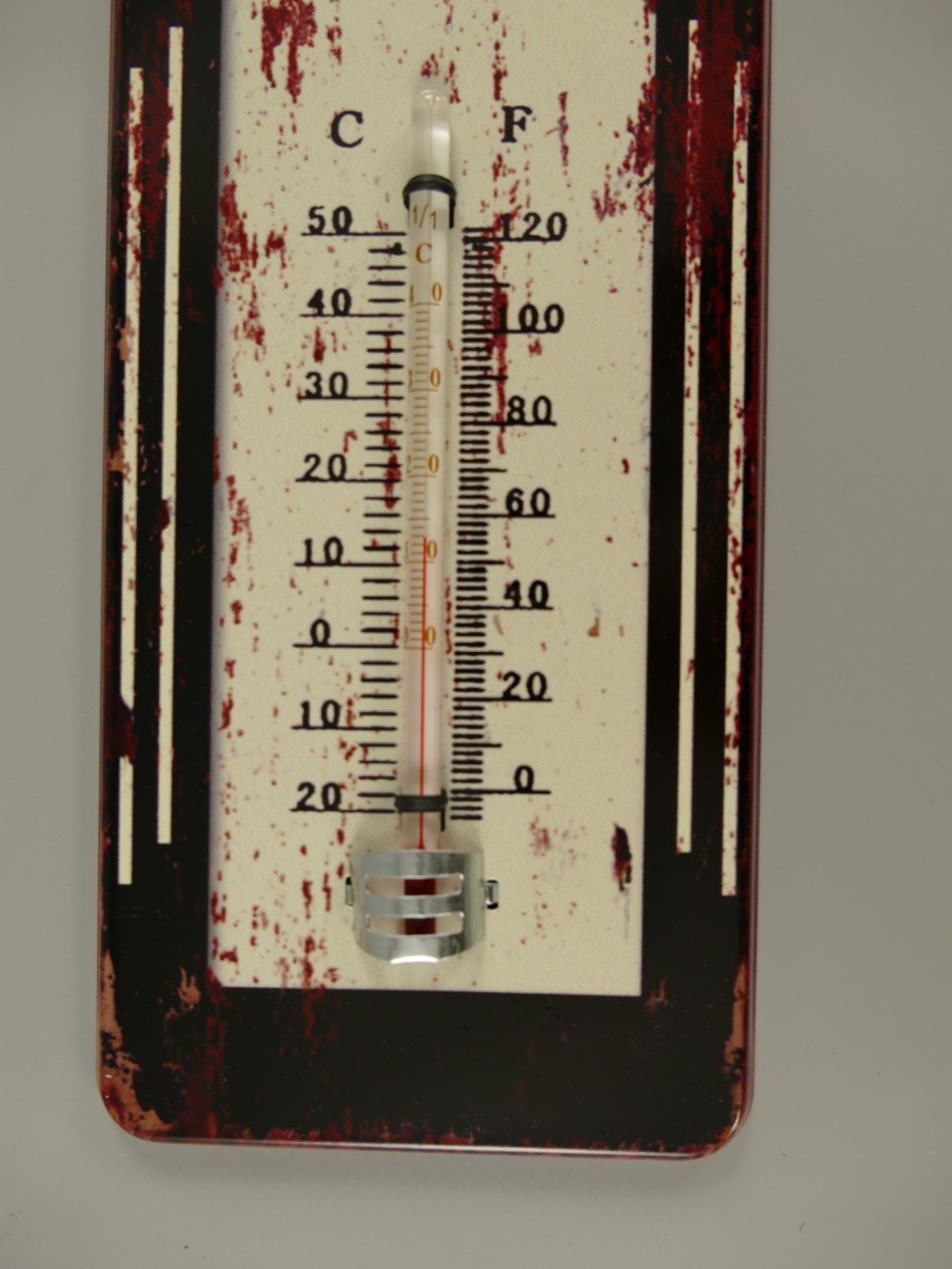 Thermometer Antik Eisen Motor Sport H.29x10cm