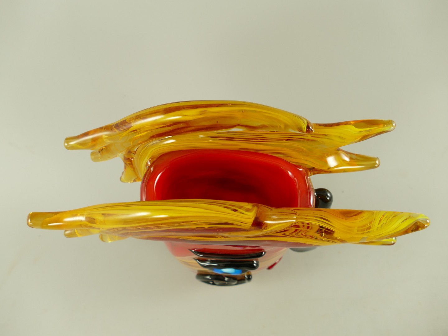 Glas Vase gesicht farbe H.30x29x10cm