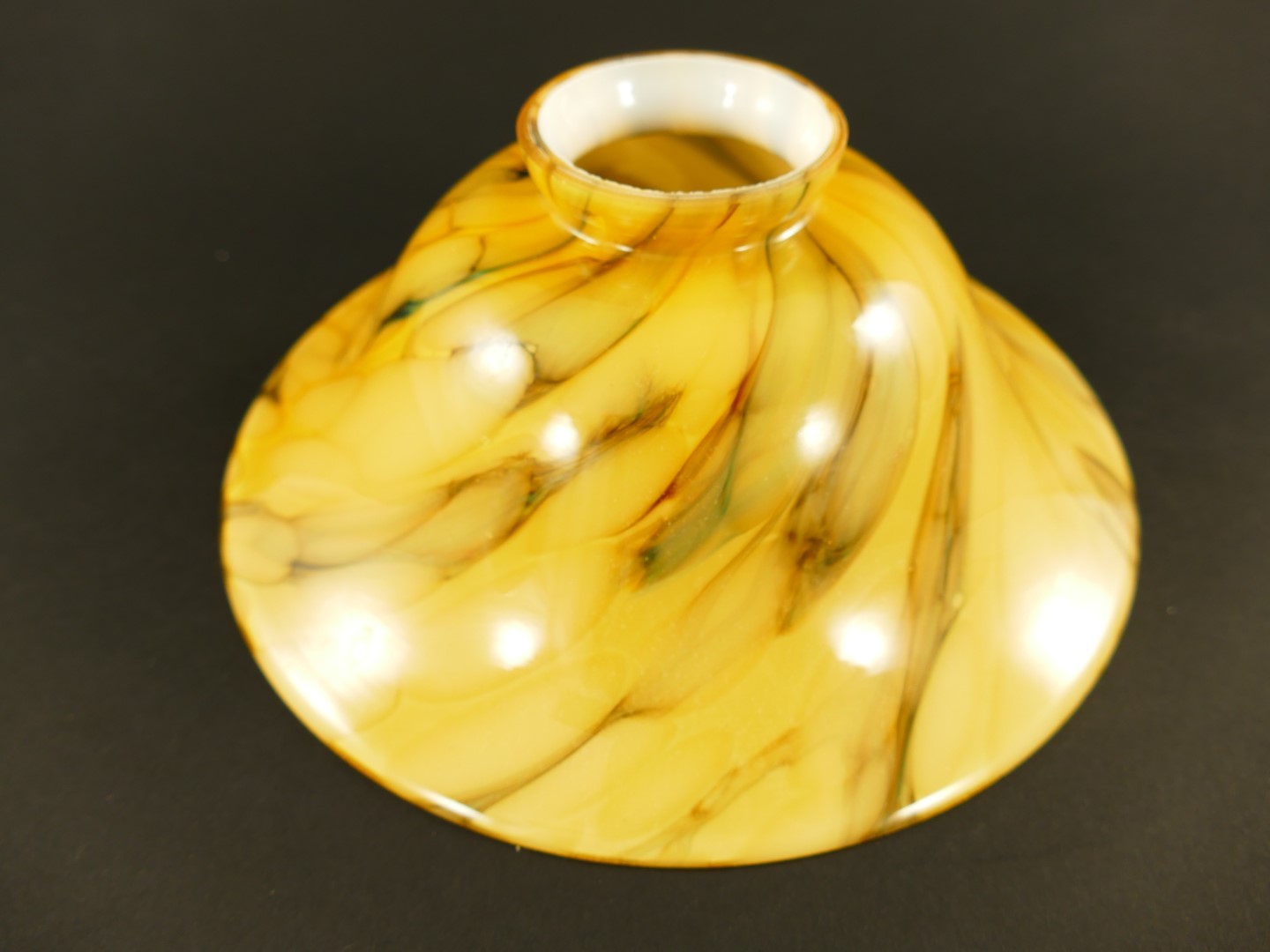 Schirm gelb marmoriert Gh.6cm D.20cm