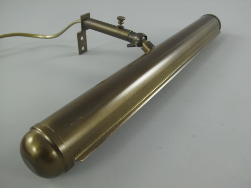 *A? Bilderlampe Messing brüniert 2-Fas. B.33cm