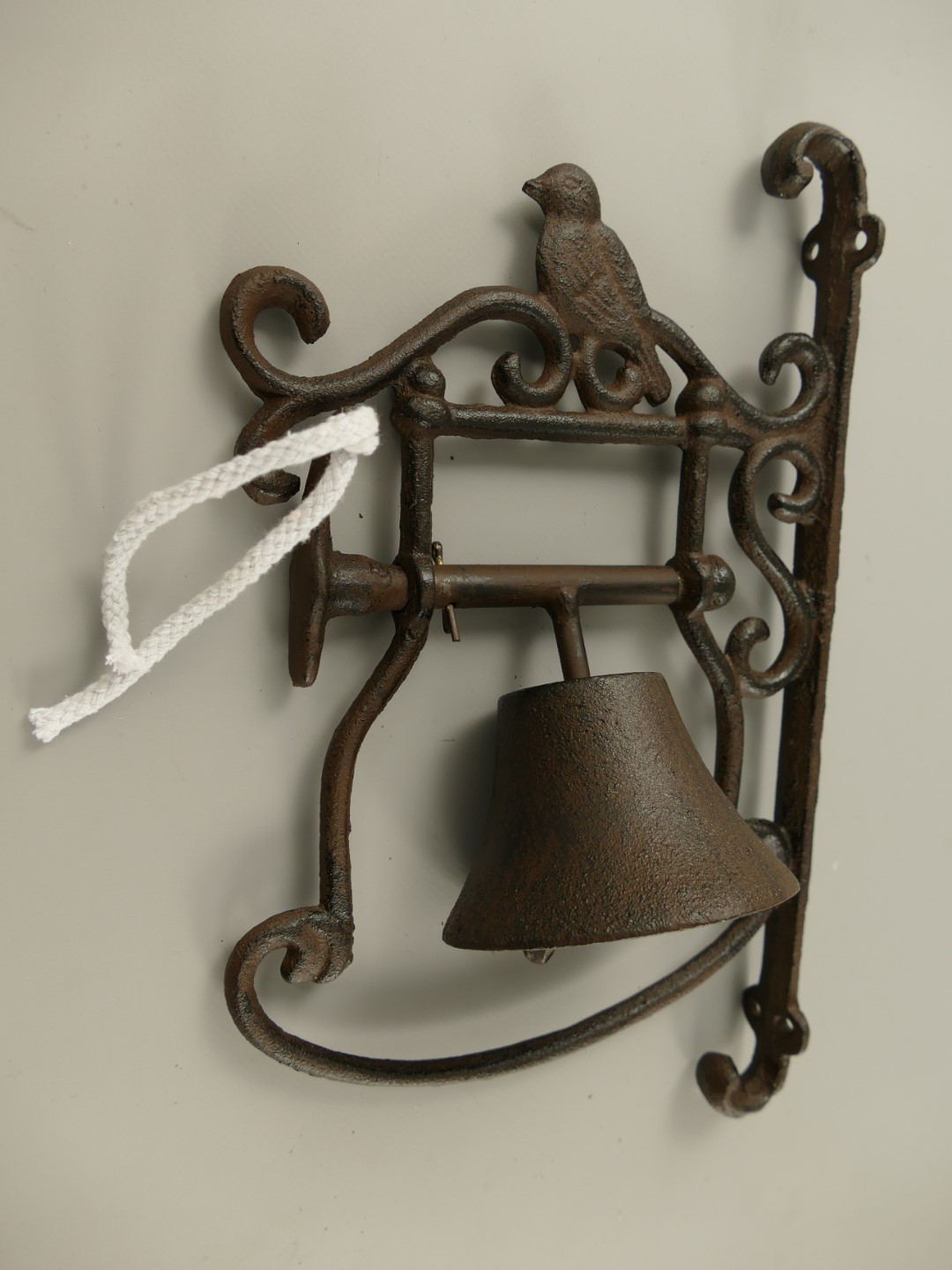 Wandglocke Gußeisen rustikal braun H.35x21cm