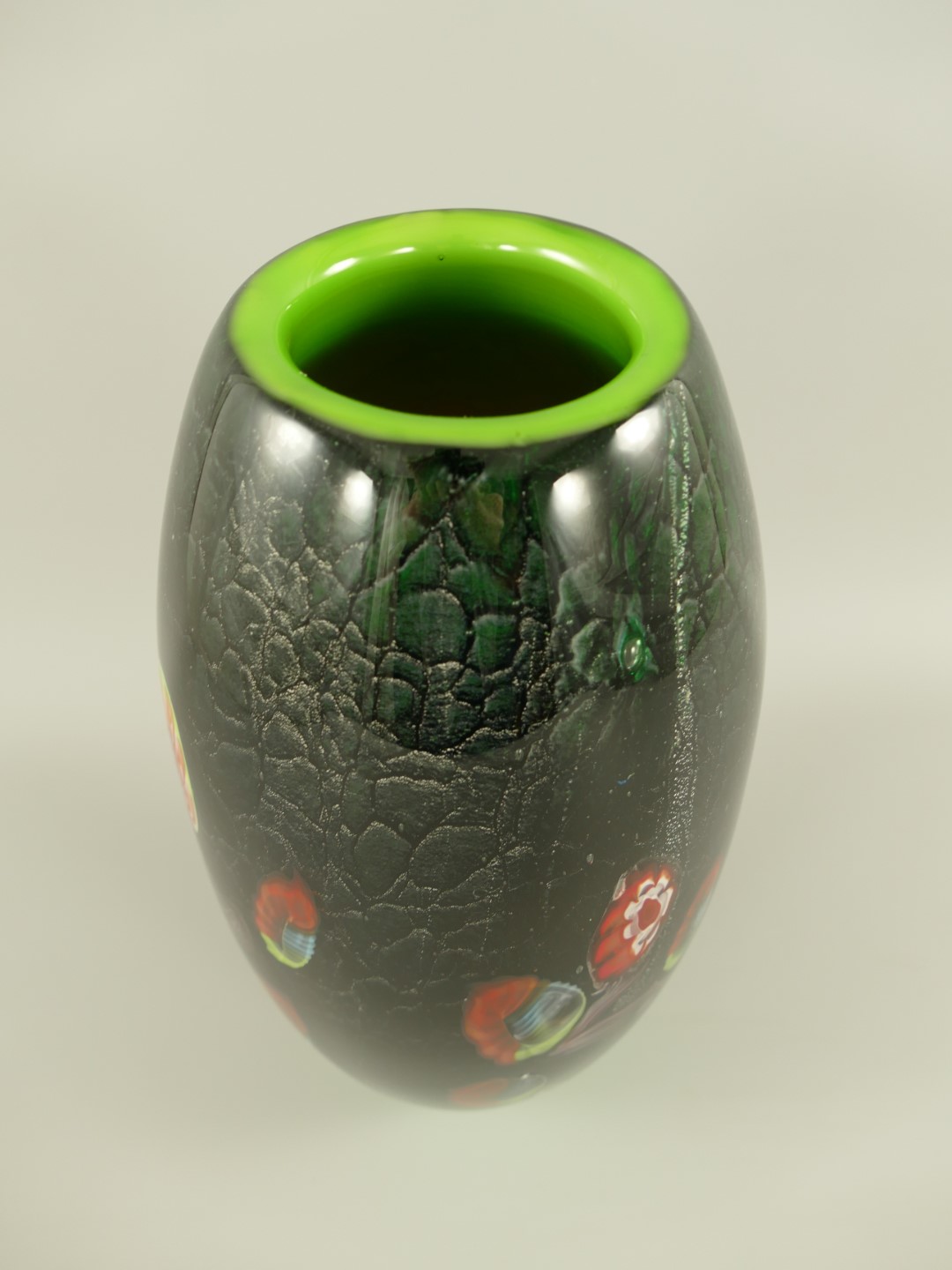 *ANG. Glas Vase farbe H.36cm