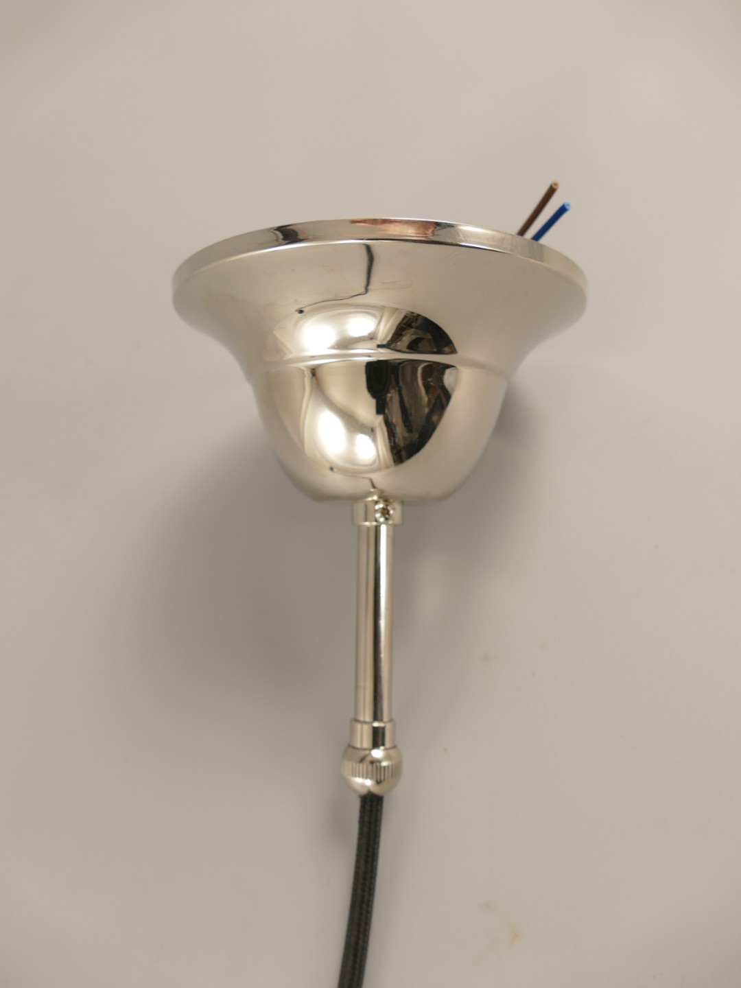 Gehänge(Stofkabel)vernick. o.Schirm E27-H.98cm