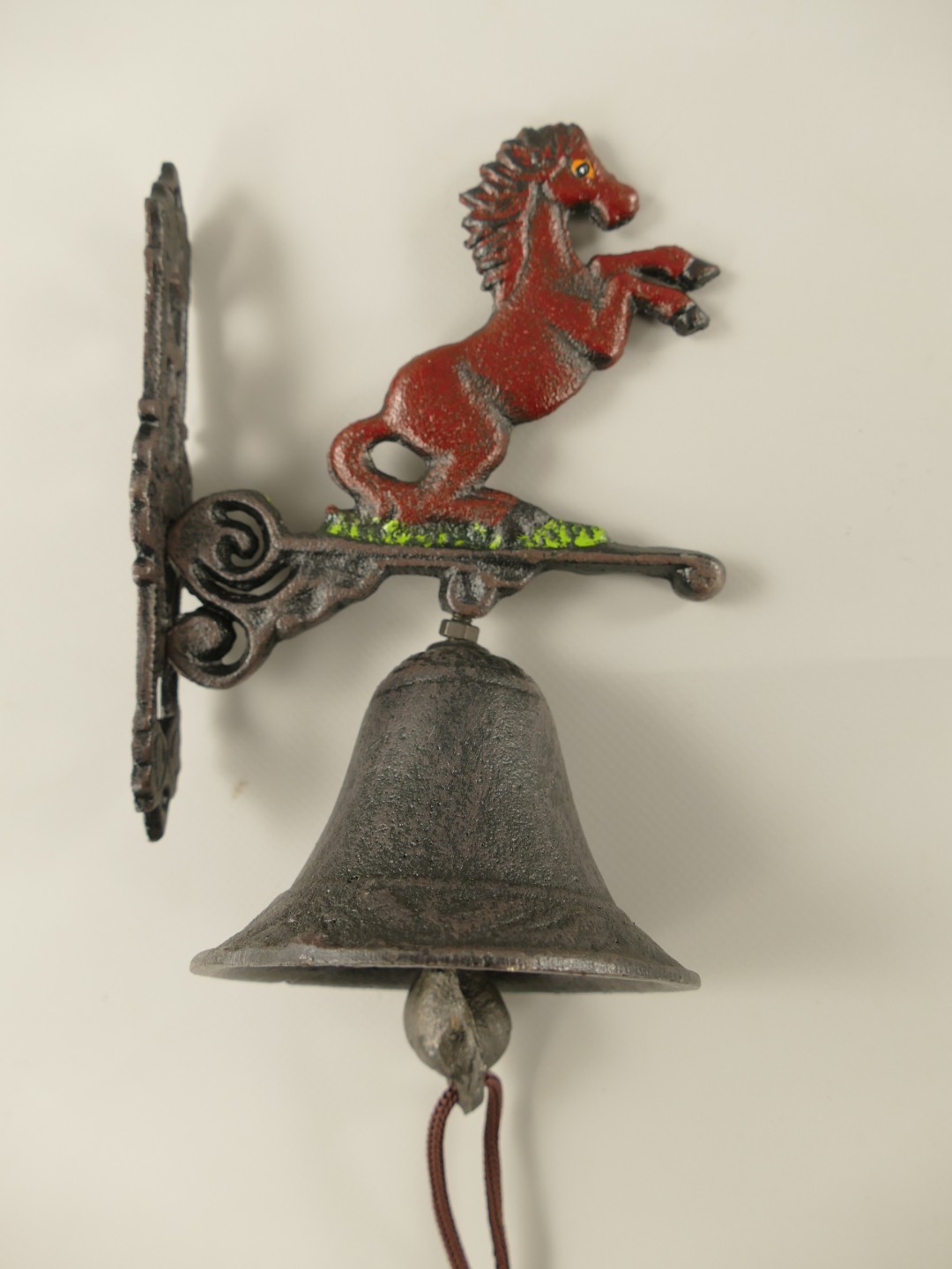 Wandglocke Pferd Gußeisen H.15x13cm