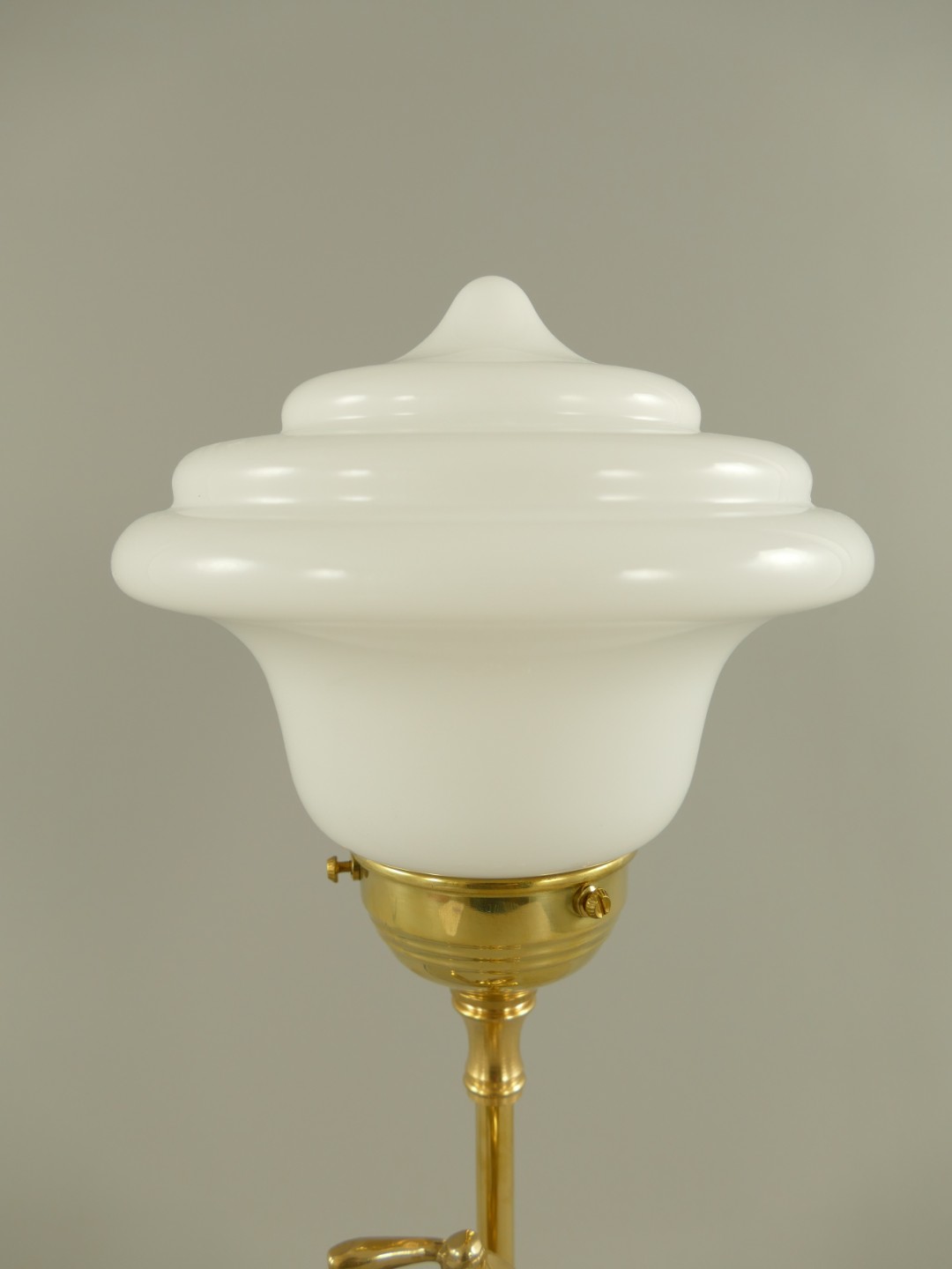 Stehlampe E14 Messing Schirm(215.012-1) H.47cm