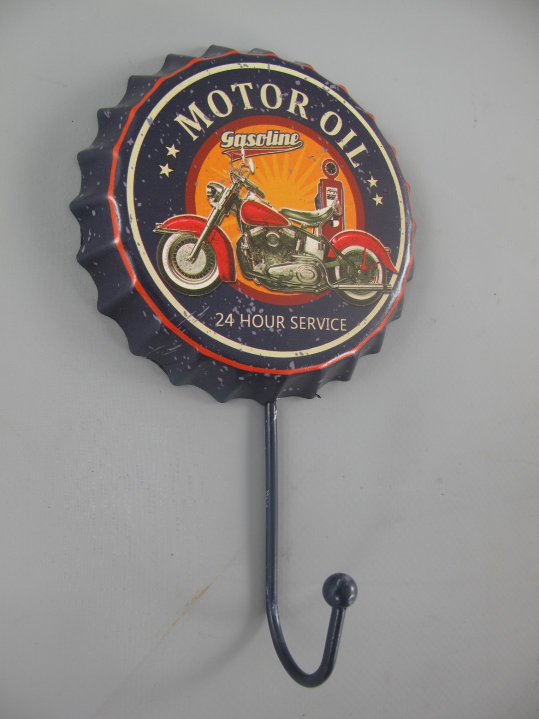 Wandhaken(Gestanzt) Eisen Motor Oil H.17x10cm