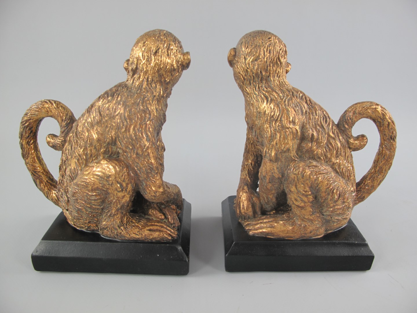 Buchsturzen AFFEN Polystein GOLD  H.19cm