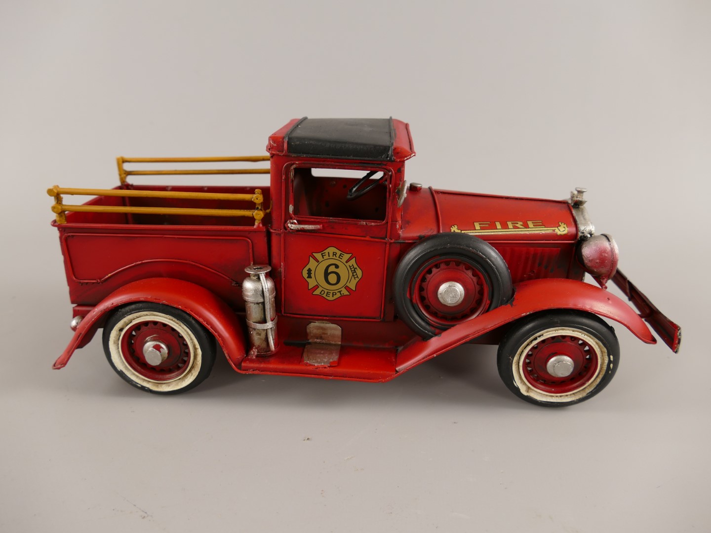 Feuerwehrwagen Antik Eisen L.29x12cm