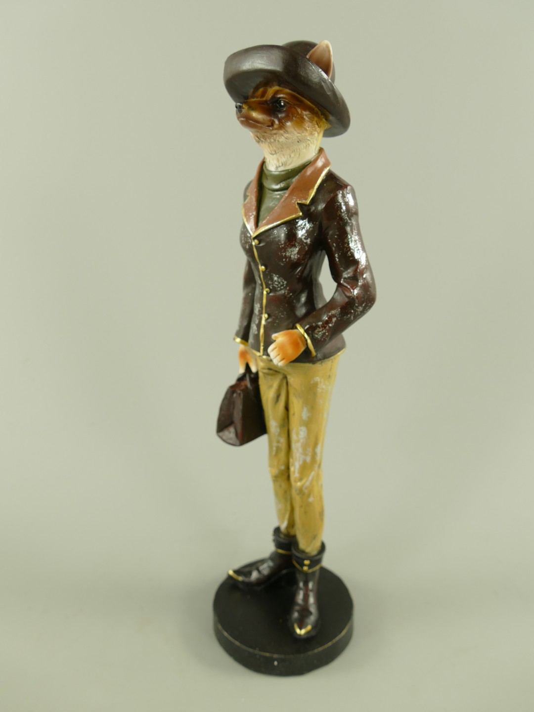 Figur Polystein Fuchs farbig H.35x9x9cm
