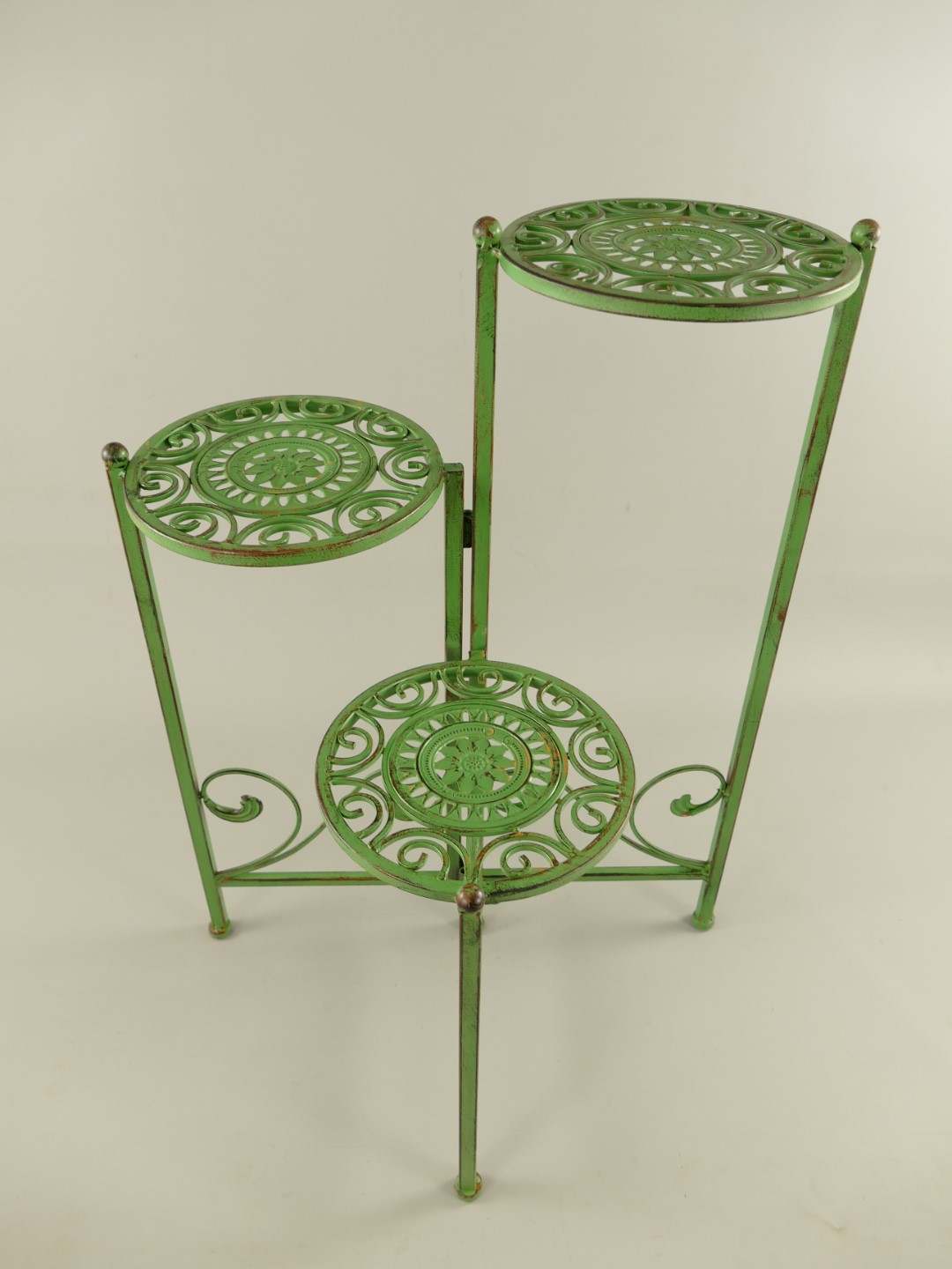 Tisch Eisen rust. grün 3tlg. H.67x47x45cm