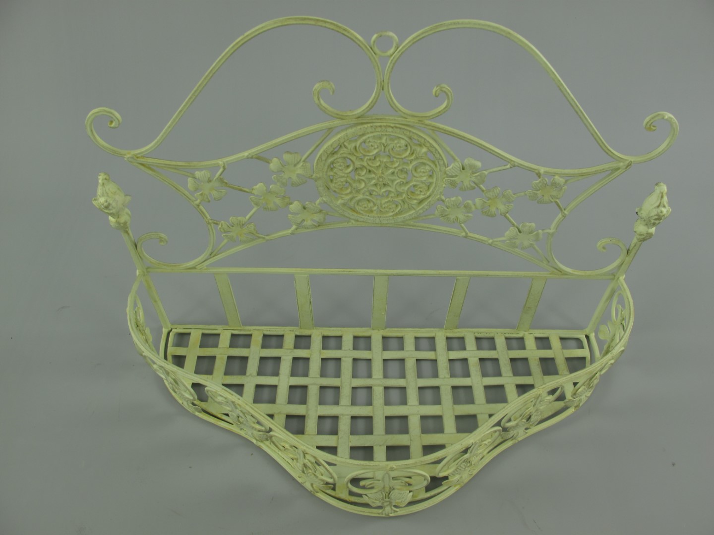 Wandhanger Eisen weiss Set/2 H.28/30-L.37/41cm