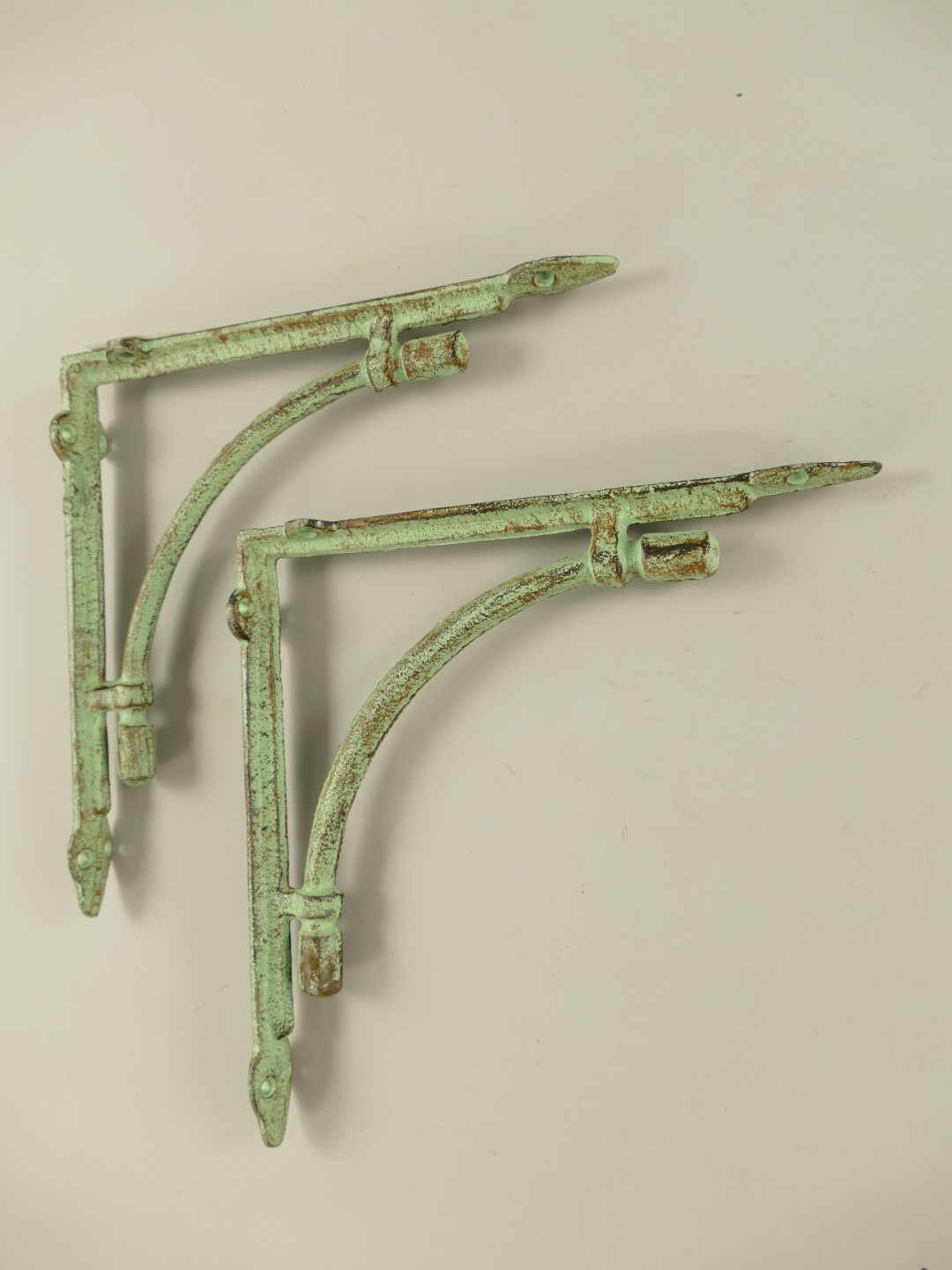 Regalstützen 2St. Gußeisen farbig H.25cm SET!