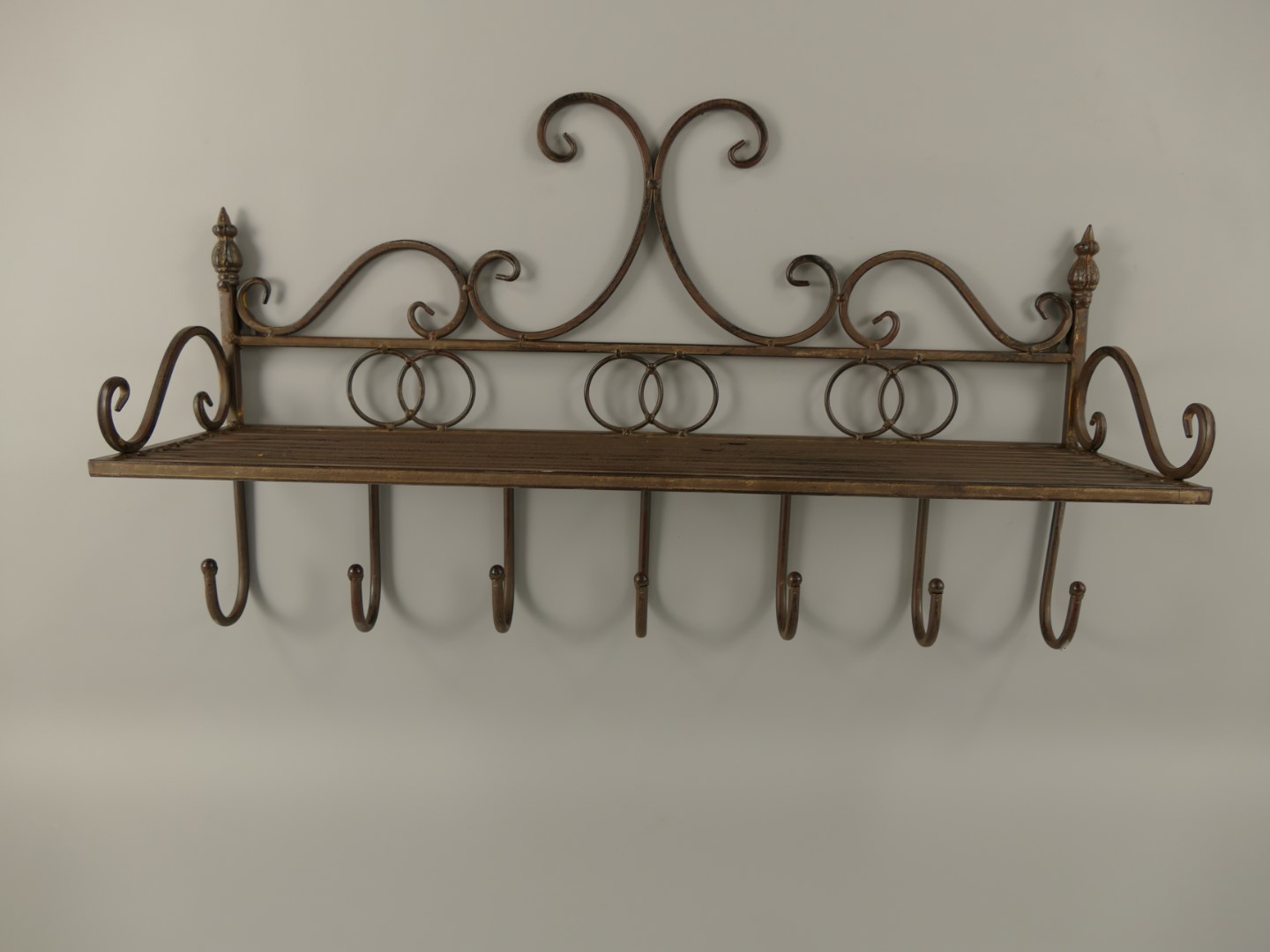 Wandhaken/ablage Eisen RÖSTIG  farb. L.65x32cm