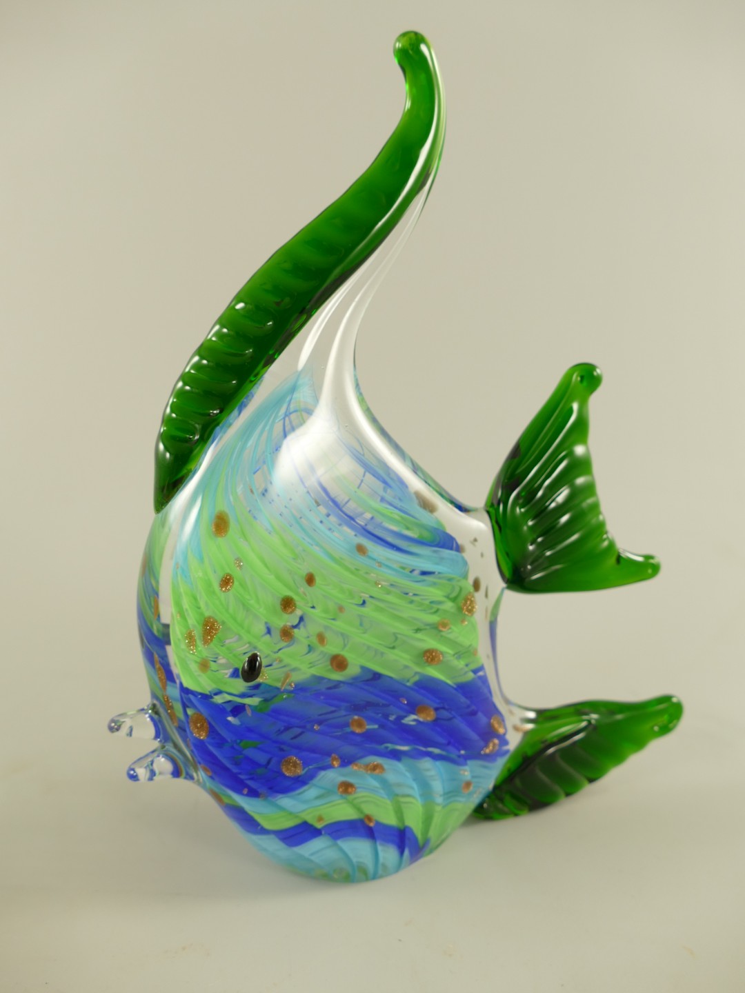 Glasfigur Murano styl Fisch farbe H.24cm