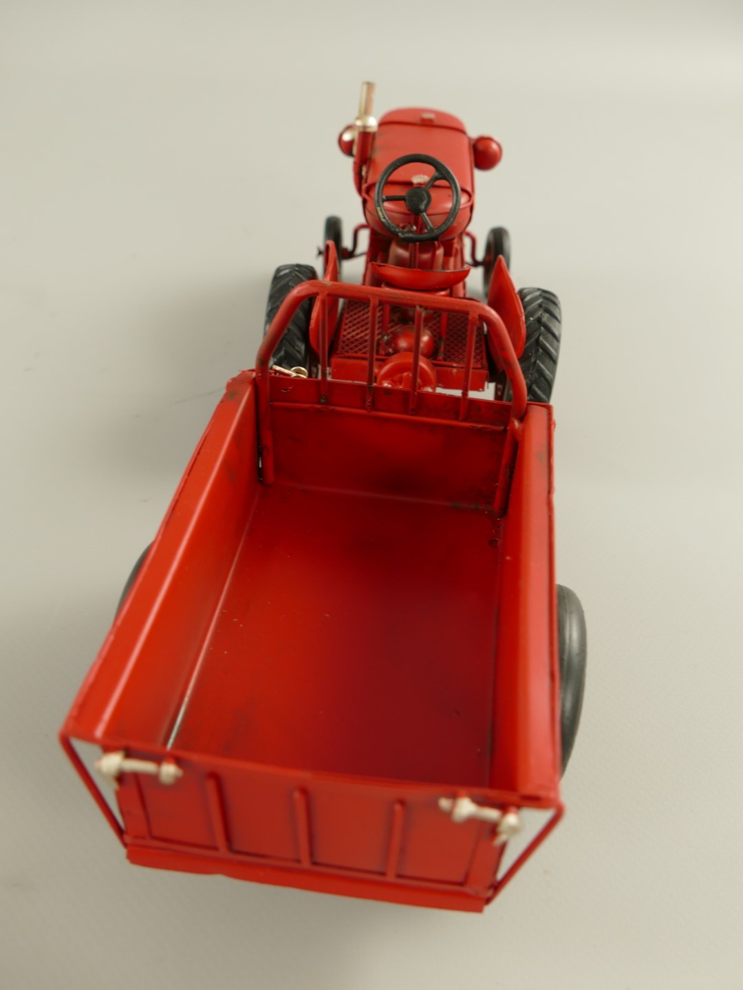 Traktor mit anhänger Antik Eisen L.32x10cm