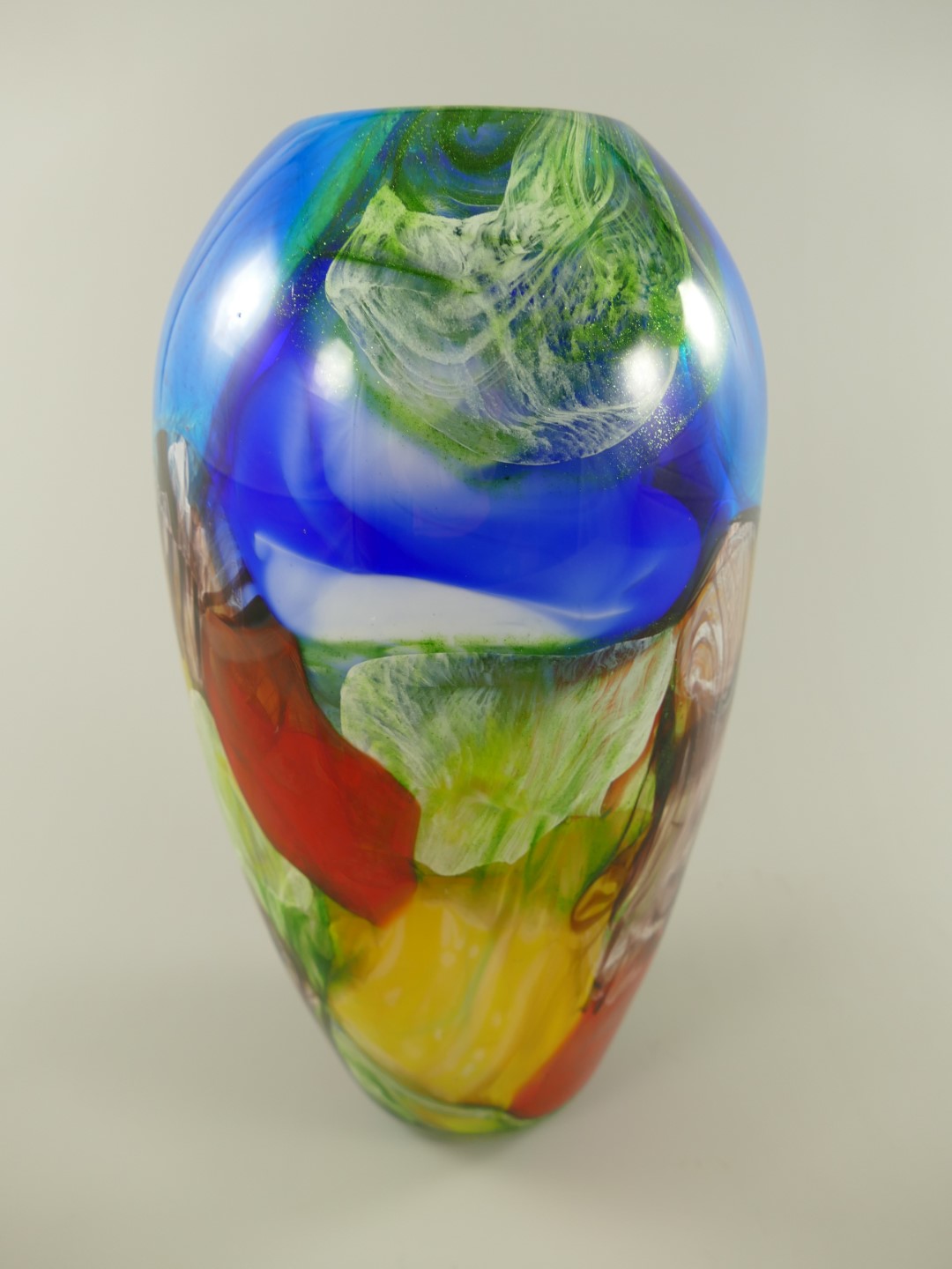 Glas Vase farbe H.35x18cm