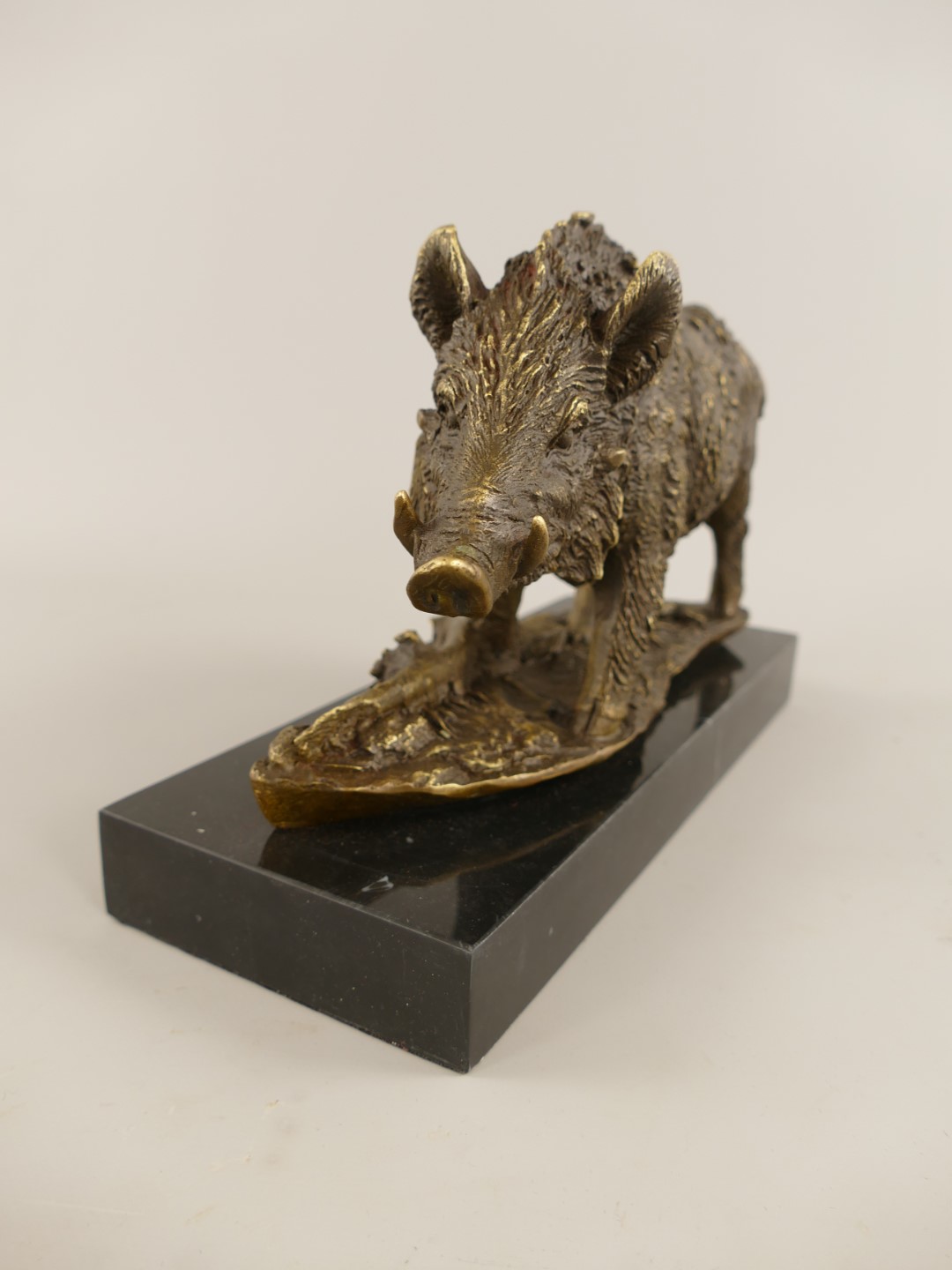 Figur Bronze Wildschwein H.17x20cm