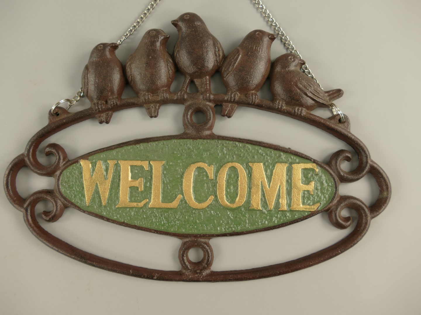 Wandschild Eisen Welcome L.35x25cm P/St.