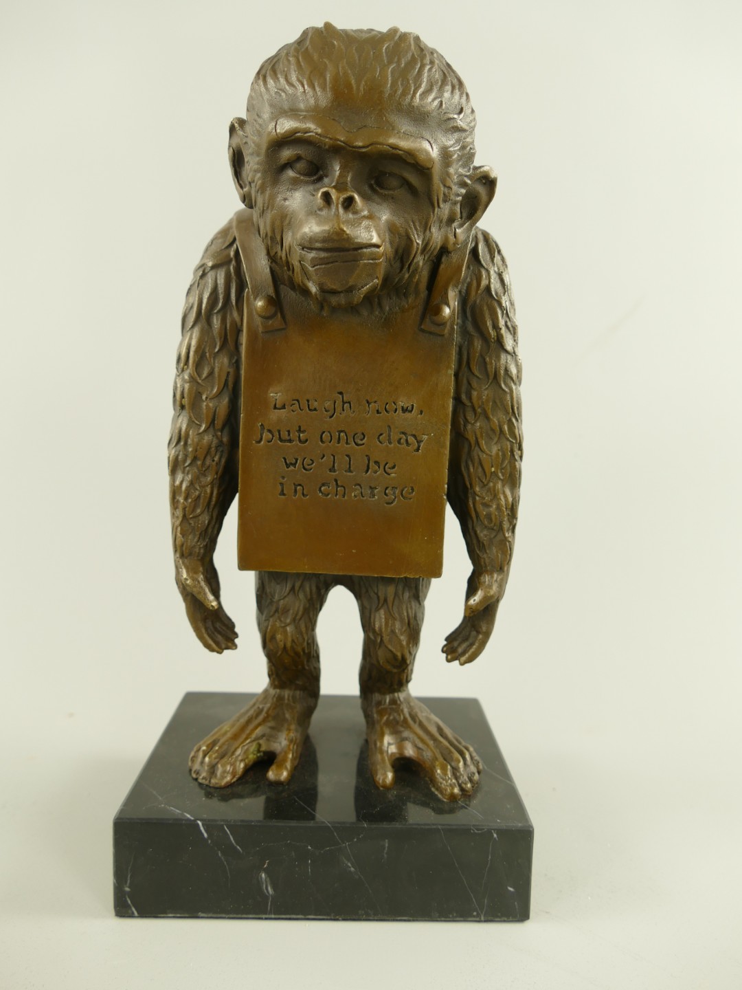Figur Bronze Banksy Affe H.26cm
