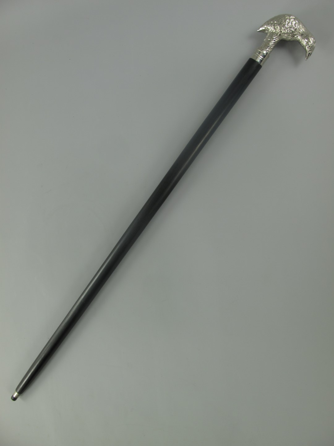 Spazierstock schwarz KIWI Holz/vernickelt L.92cm