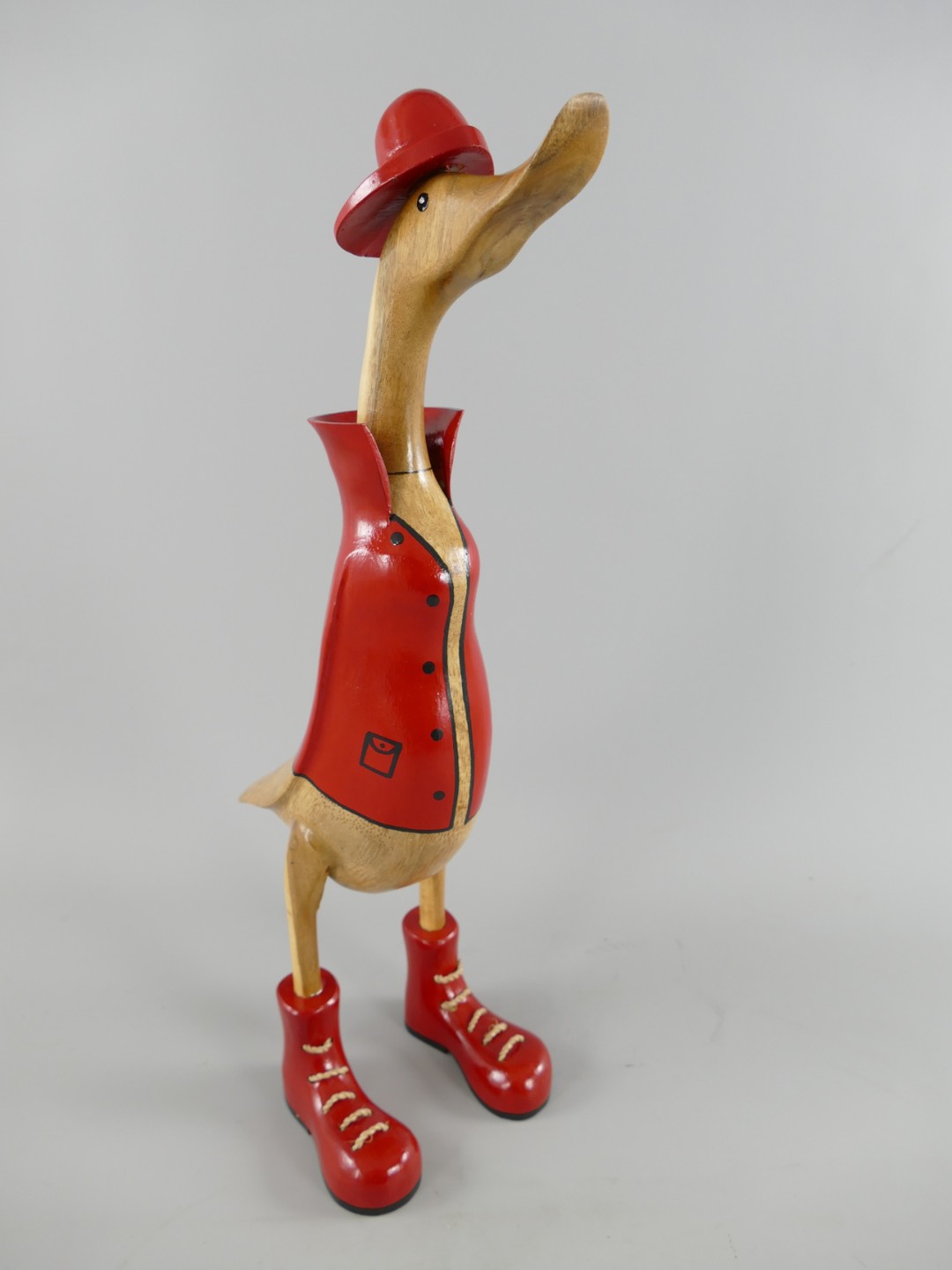 *NT TEAK Ente Feuerwehr H.50cm
