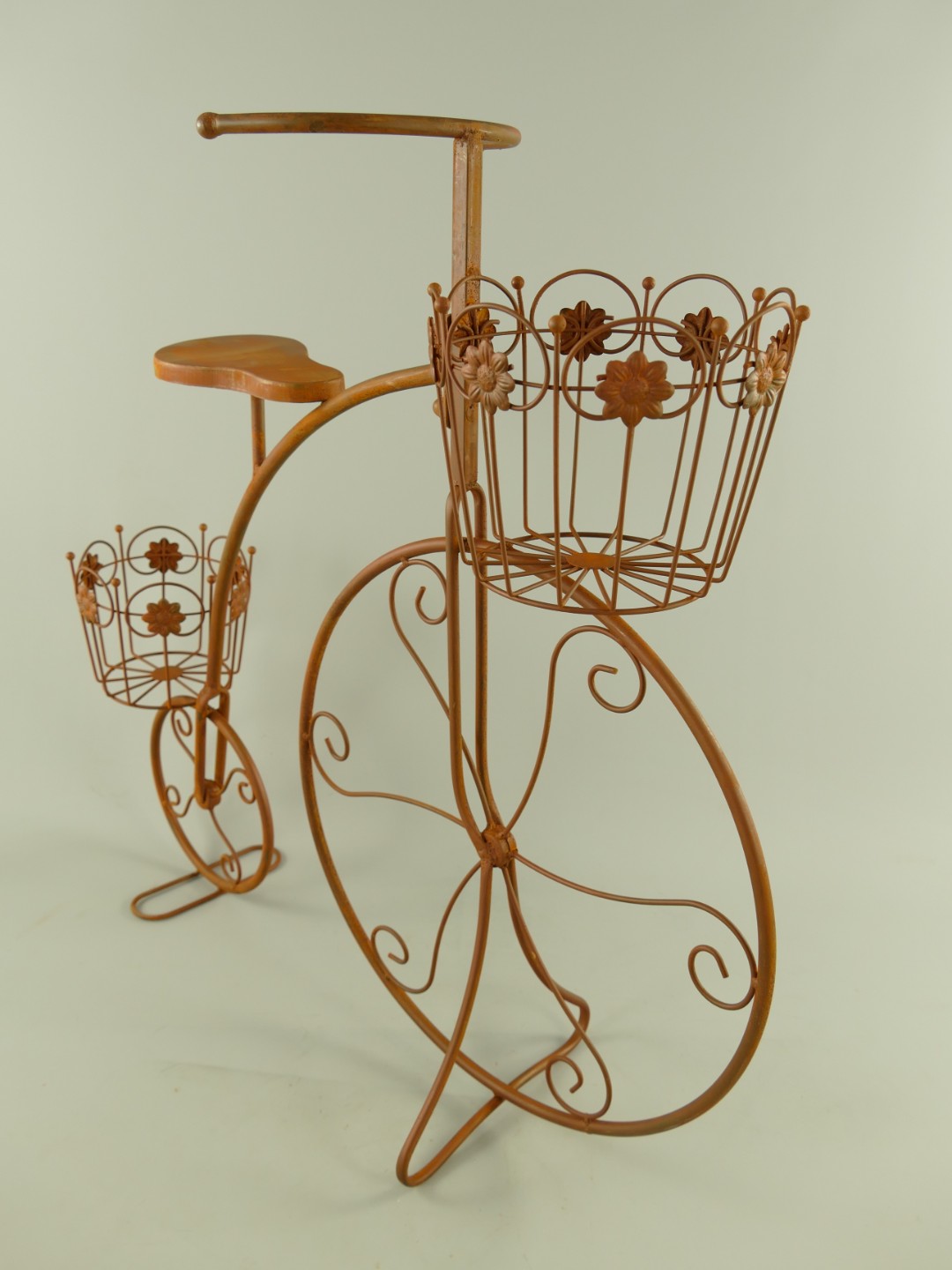 (*S) Blumen FAHRRAD Naturrost Farbig L.74cm