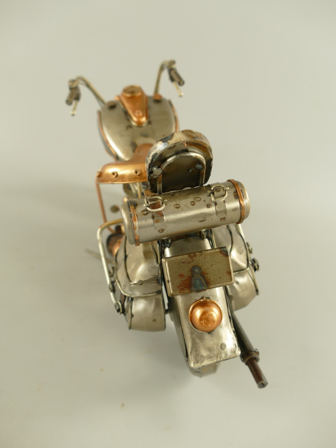 Motor Antik Eisen metallic farbig L.36x17cm