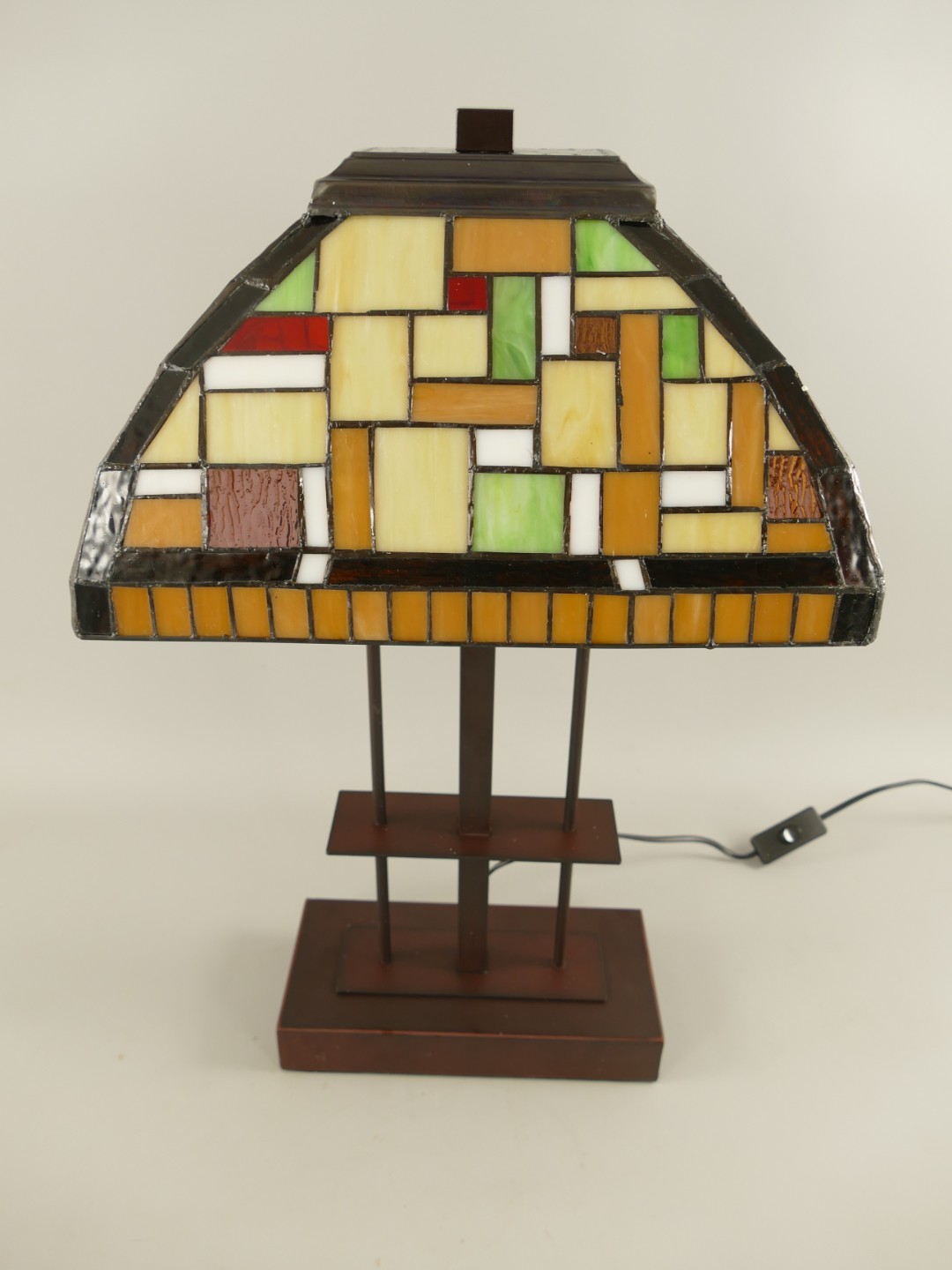 Lampe Tiffany GELB!! H.58x35x24cm