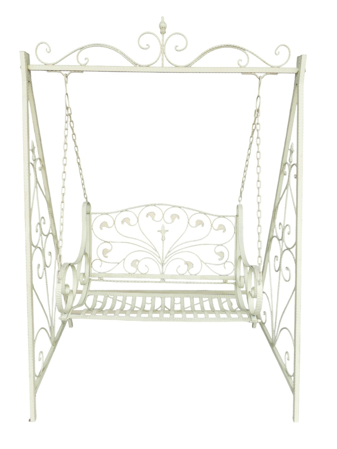 (*)*NT Schaukelbank Eisen rust. weiss H.205x145cm
