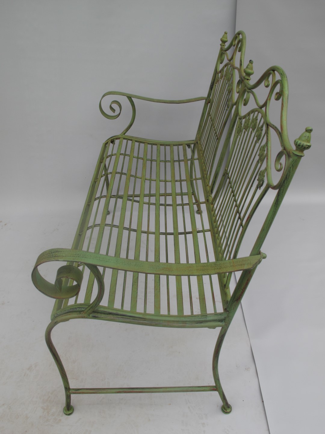 Bank Eisen rustikal grün L.120-H.97cm