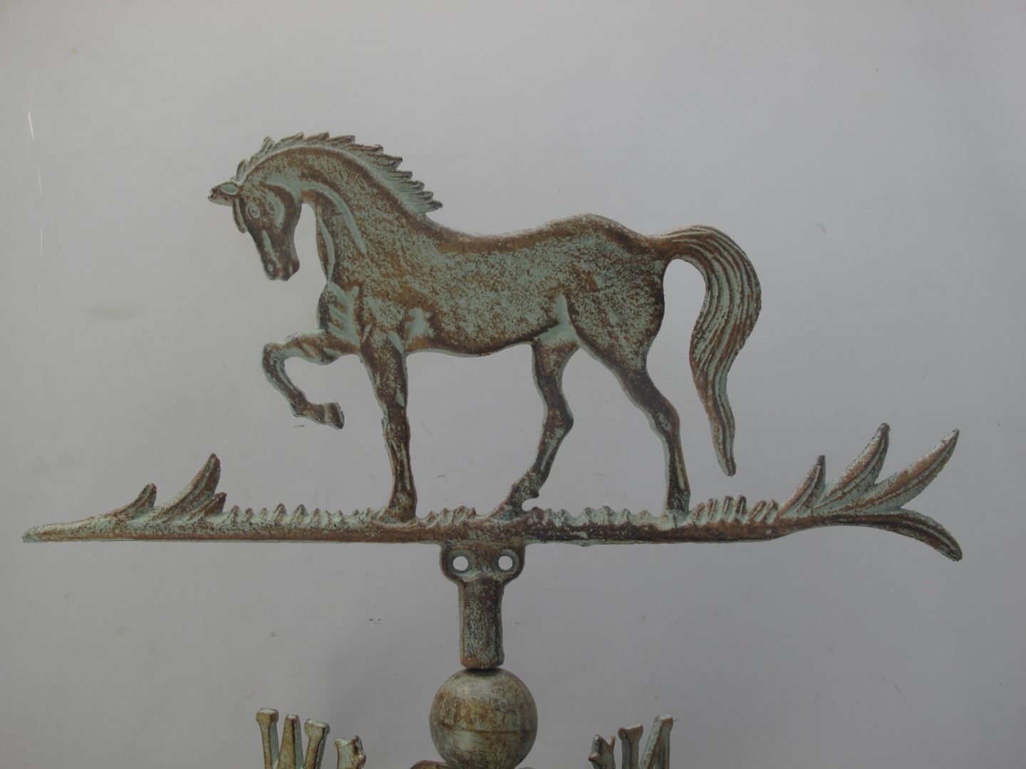 Wetterfahn(Pferd) Gußeisen farbig H.60cm