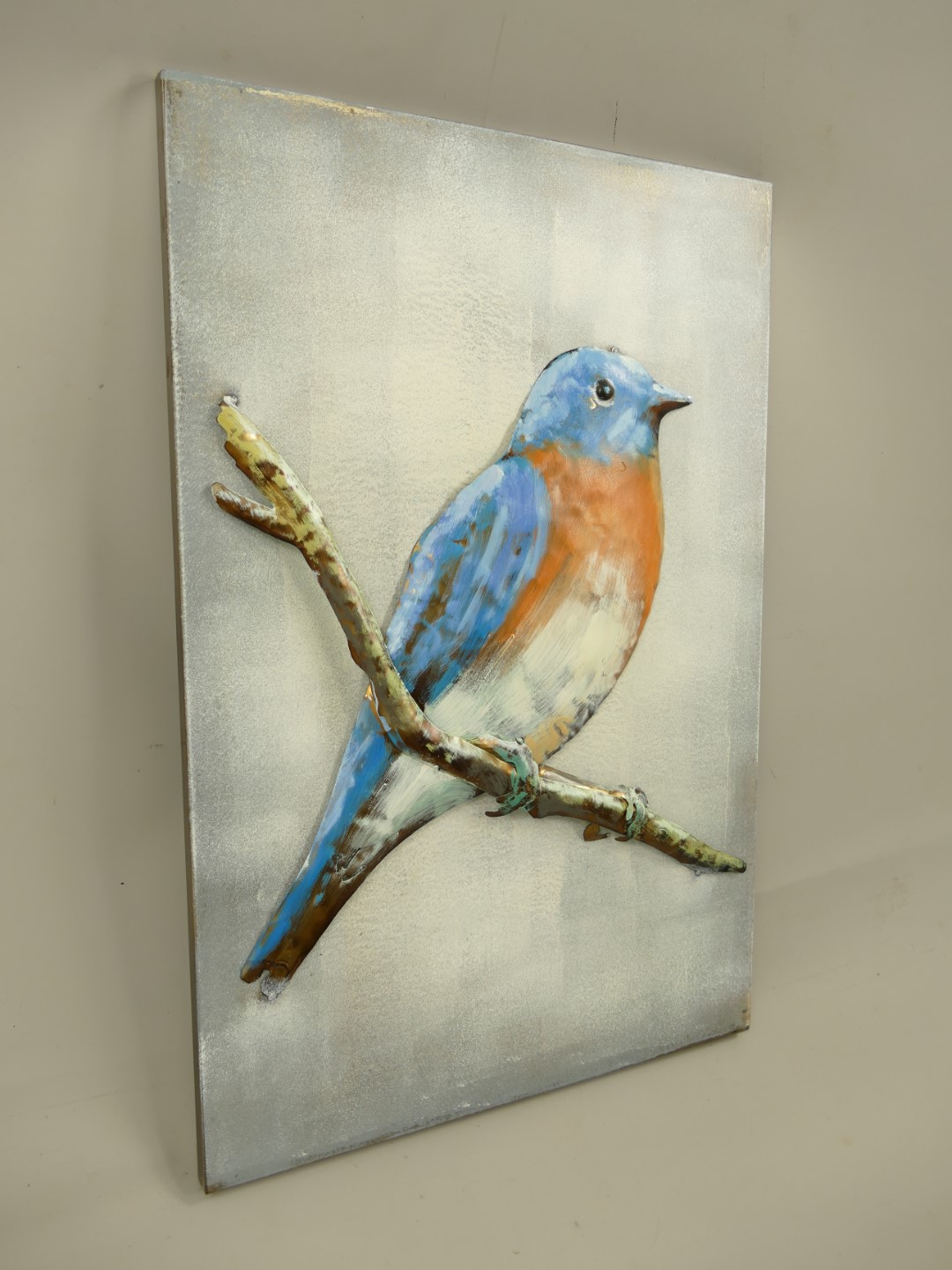 (*) Metallbild (3D) Eisen Vogel H.60x40cm