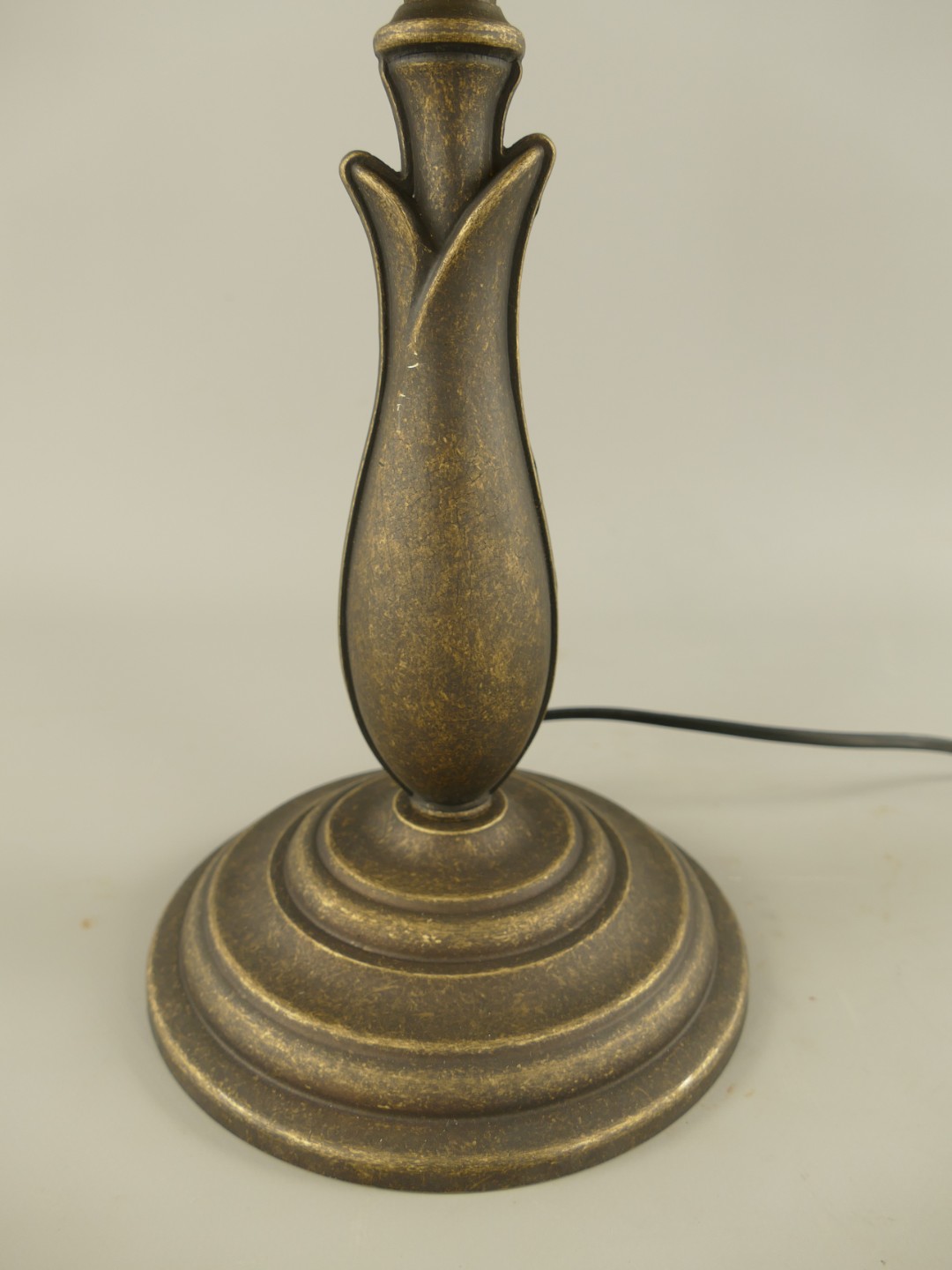 Pilzlampe Messing brün.(Glas Cog. 162.PS-C) H.38cm