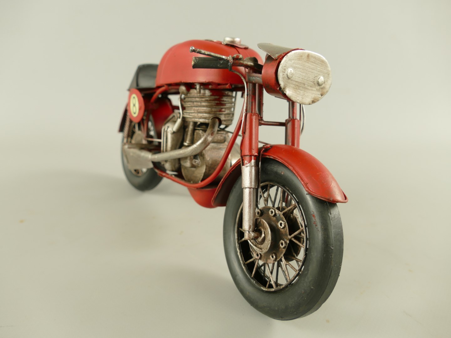 Motor Antik Eisen rot L.30x15cm