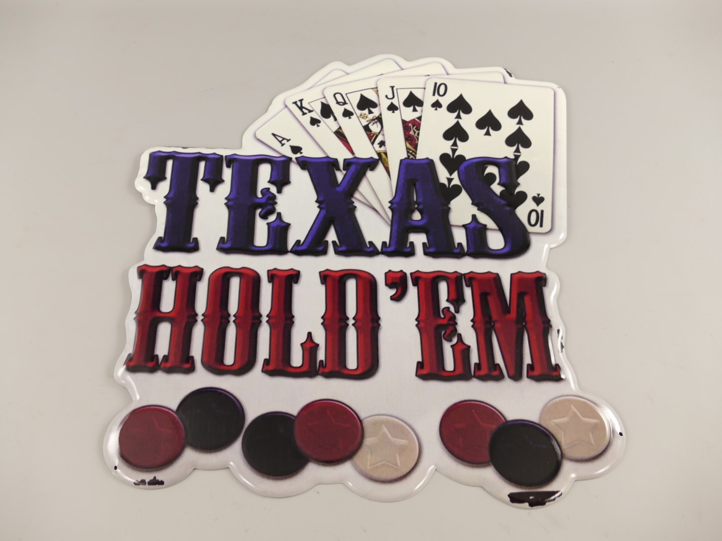 *ANG. Wandschild Eisen Texas Hold em H.59x53cm