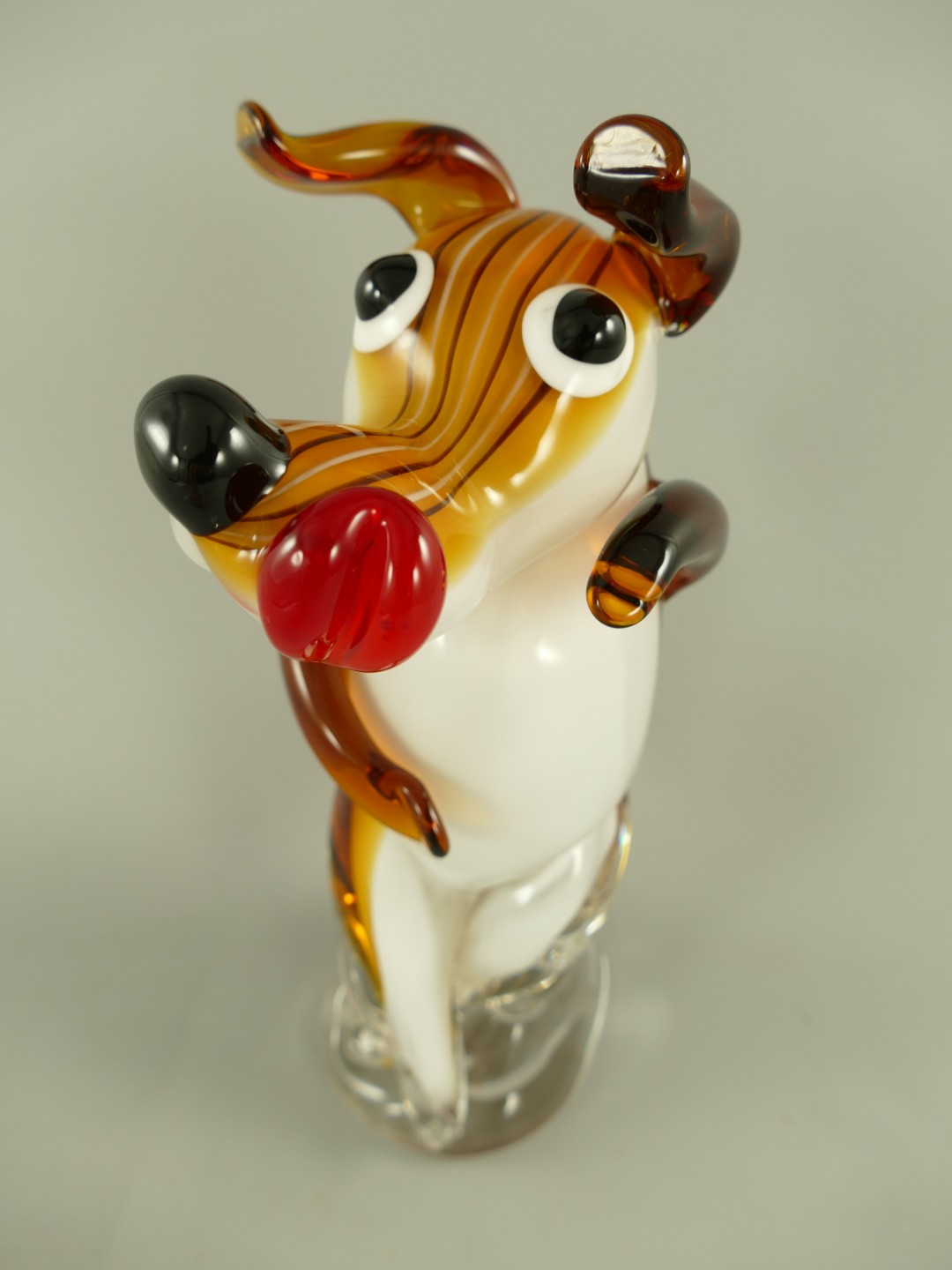 Glasfigur Murano styl Hund farbe H.27cm