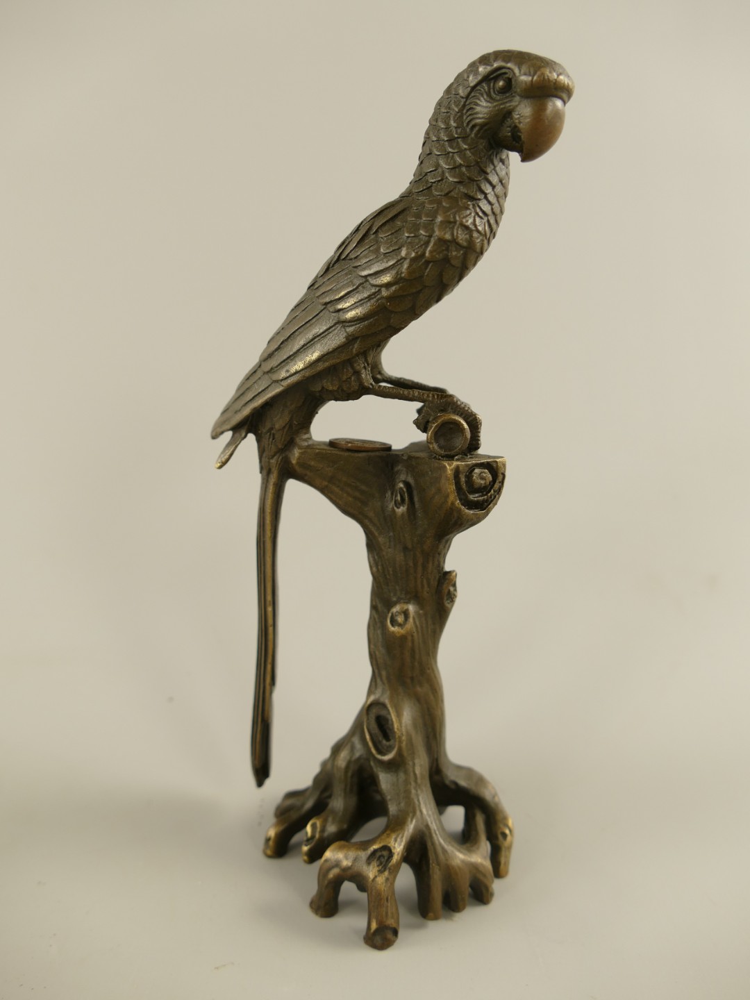 Figur Bronze Papagei  H.18x6cm