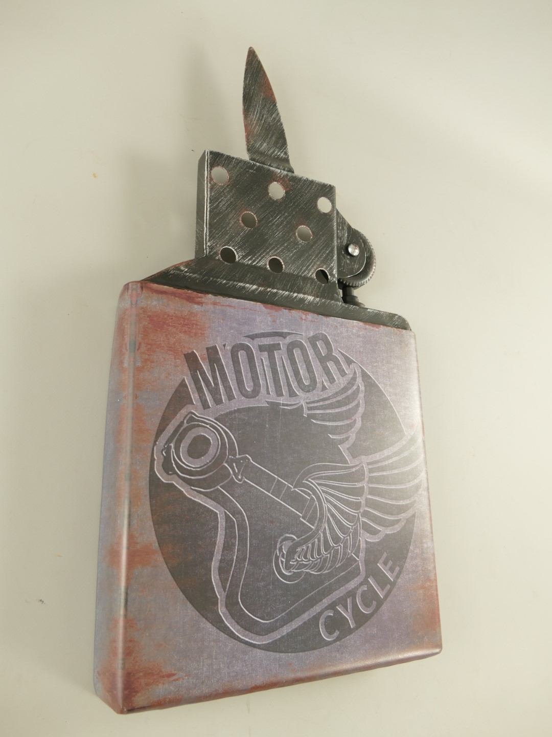 Wandschild(Gestanzt) Feuerzeug Motor Cycle H.58cm